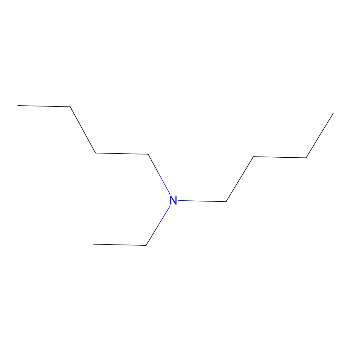 Di-n-butylethylamine molecular structure, CAS 4458-33-7