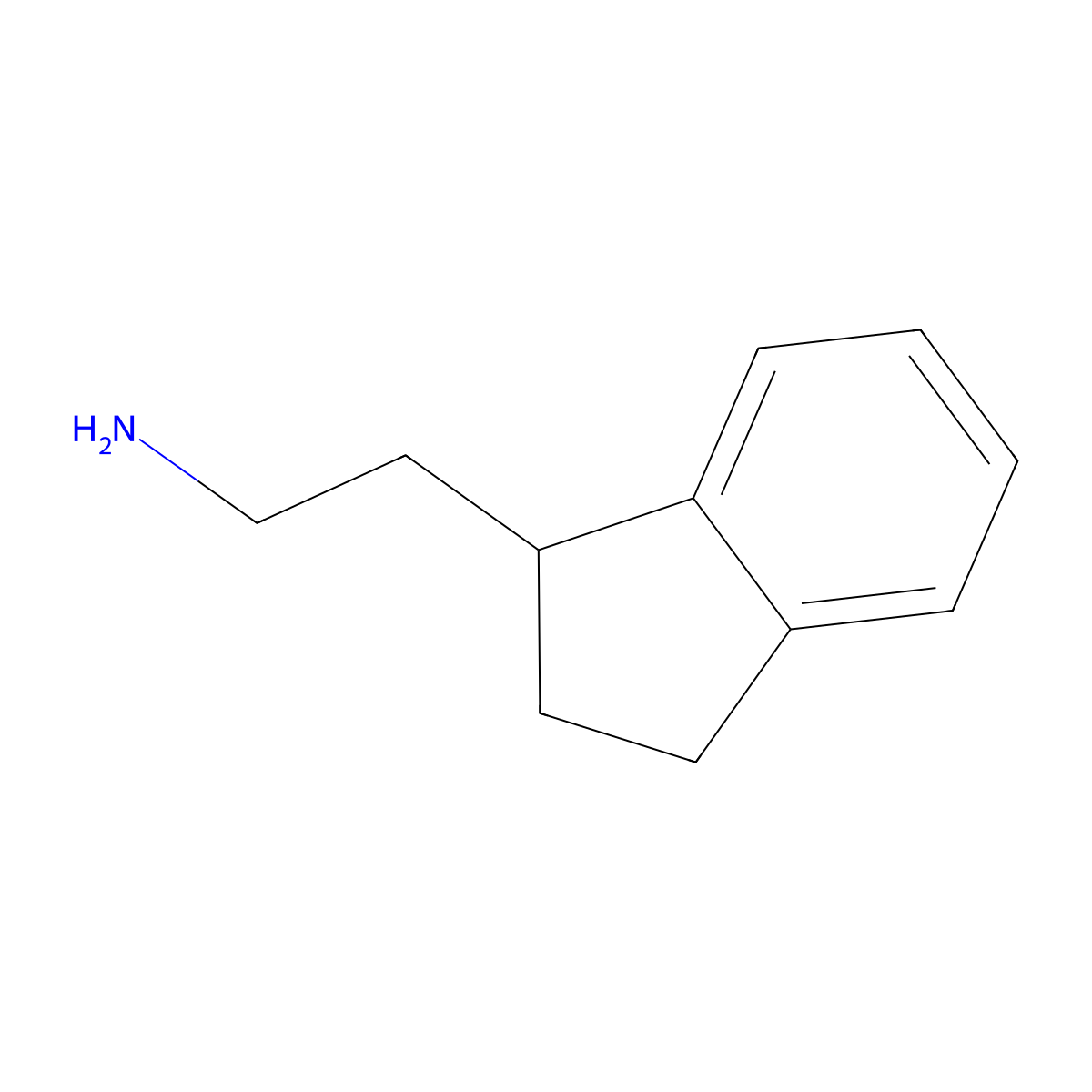 2-(2,3-dihydro-1H-inden-1-yl)ethan-1-amine molecular structure, CAS 4458-36-0