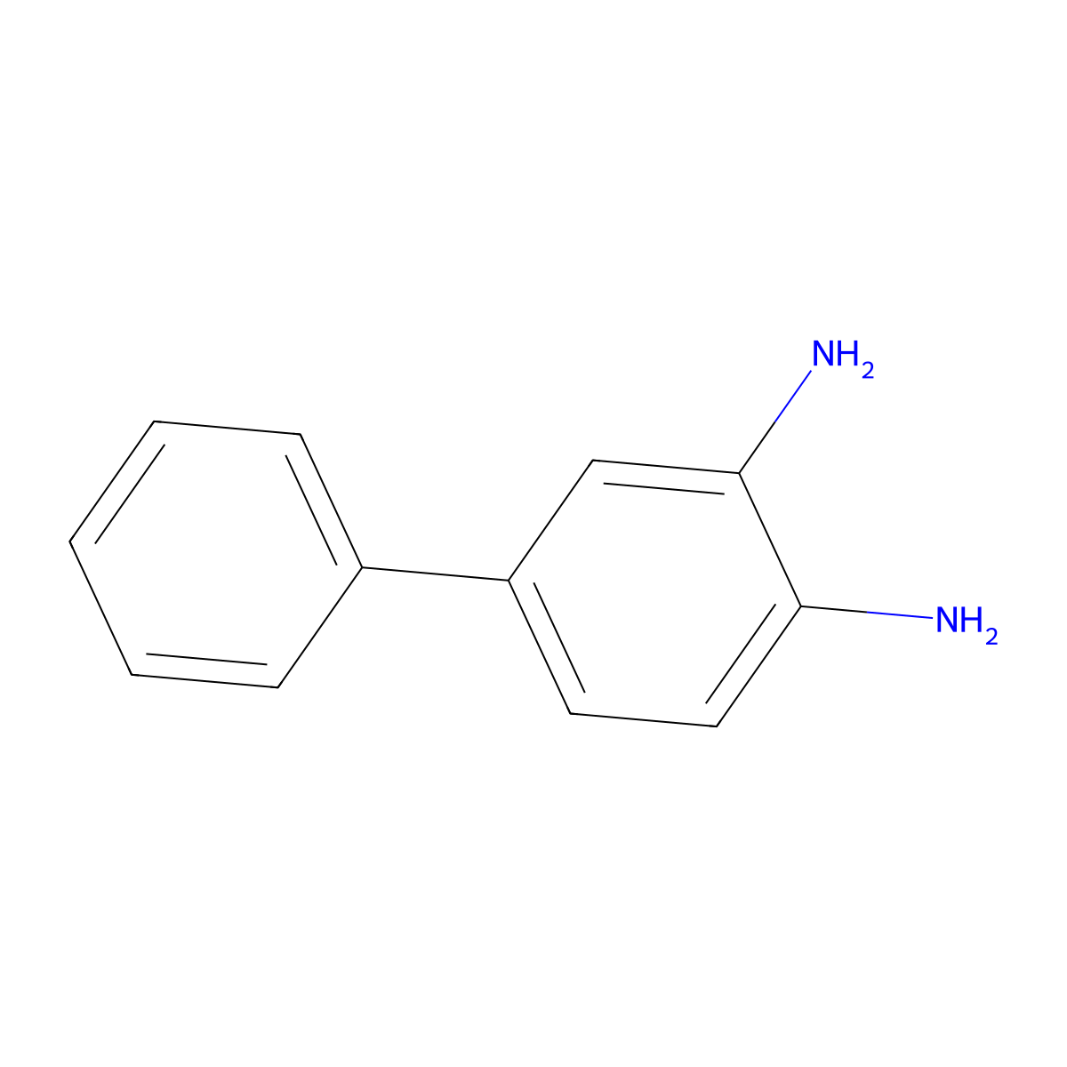 (1,1'-Biphenyl)-3,4-diamine molecular structure, CAS 4458-39-3