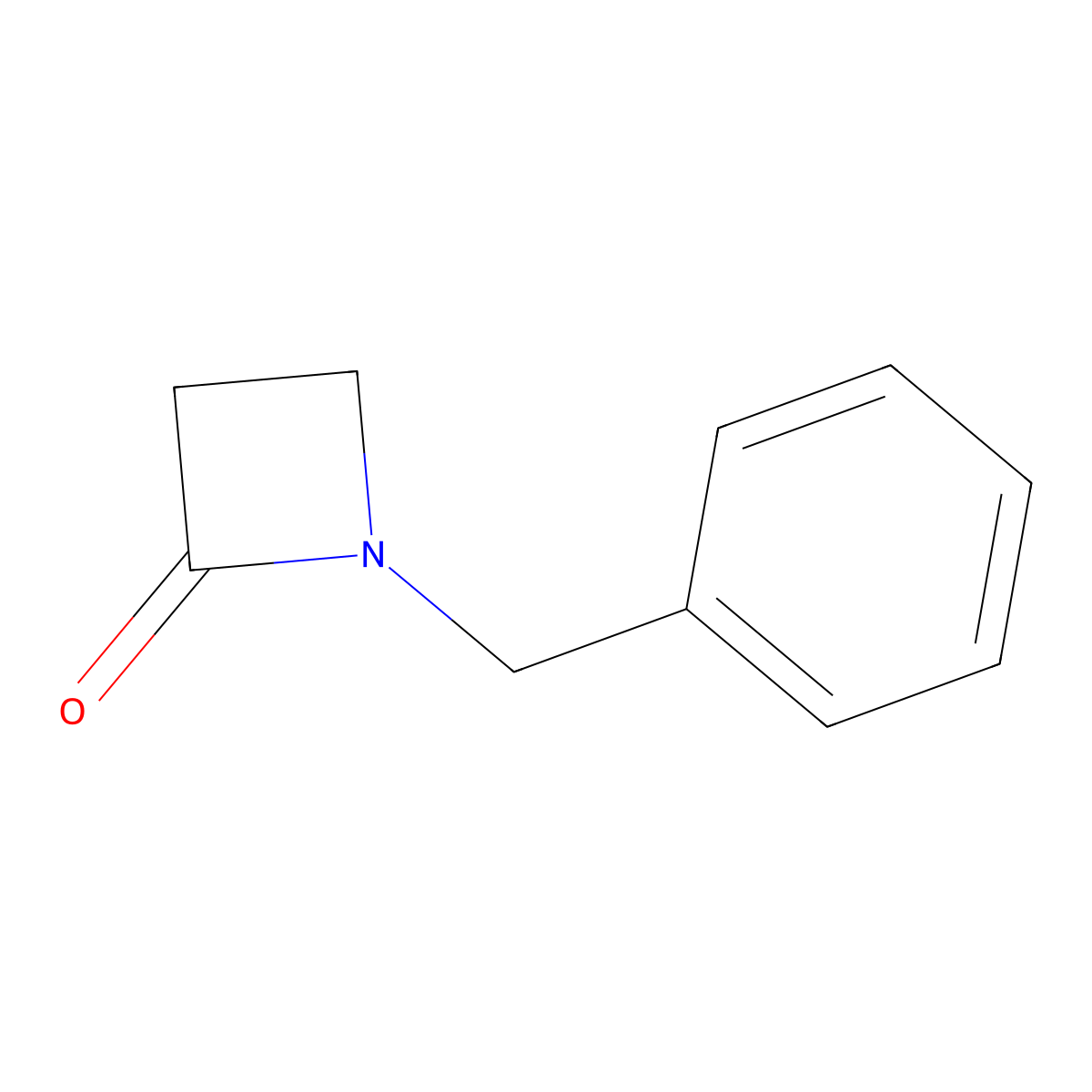 1-Benzylazetidin-2-one molecular structure, CAS 4458-64-4