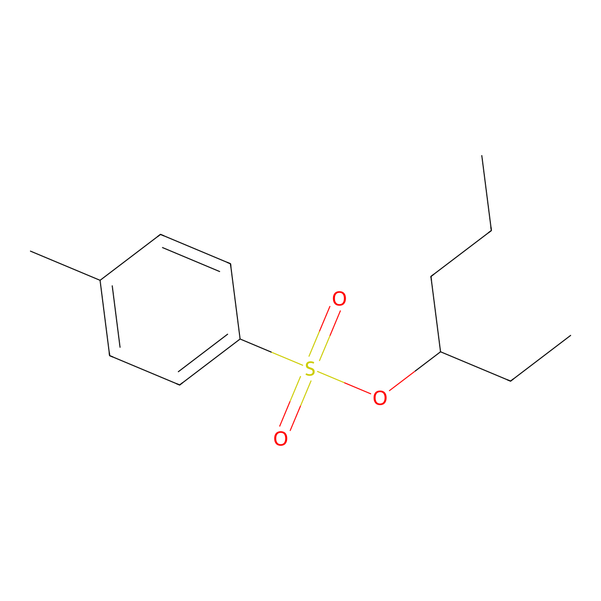 Hexan-3-yl 4-methylbenzene-1-sulfonate molecular structure, CAS 4458-90-6