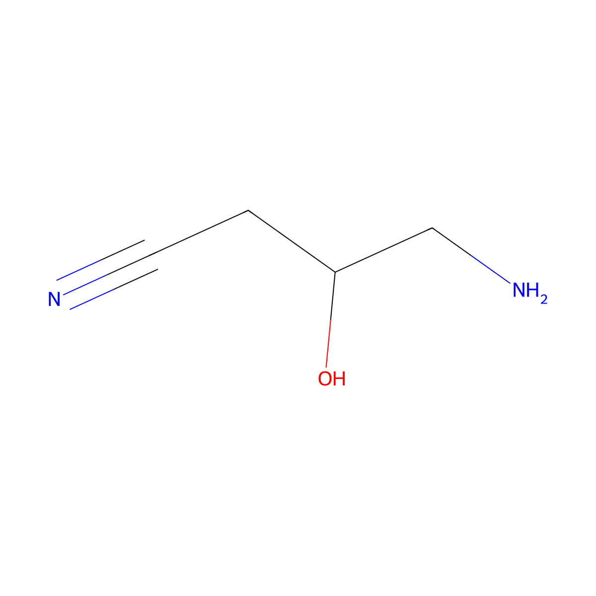 4-Amino-3-hydroxybutanenitrile molecular structure, CAS 44595-48-4