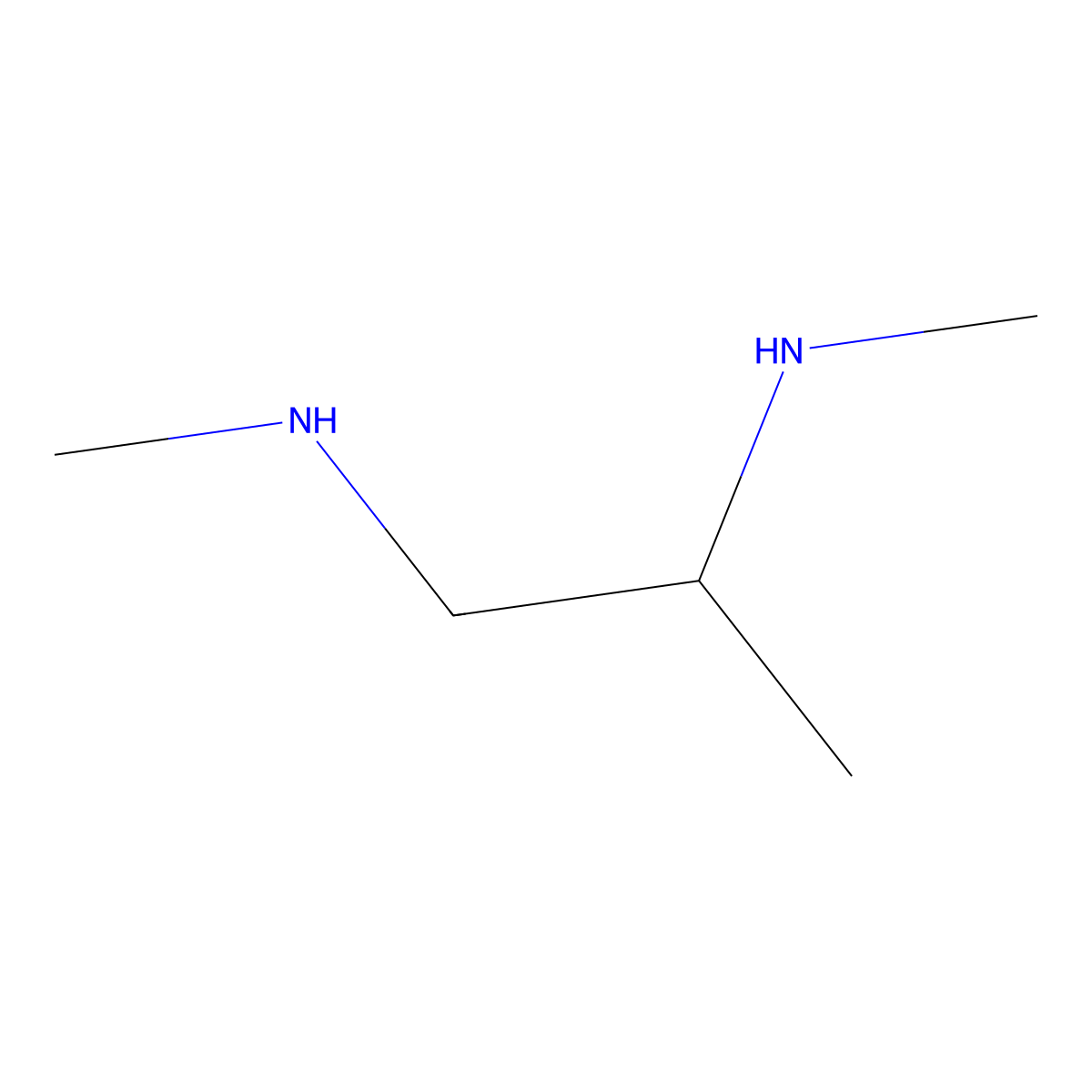 1,2-Propanediamine, N,N'-dimethyl- molecular structure, CAS 44595-64-4