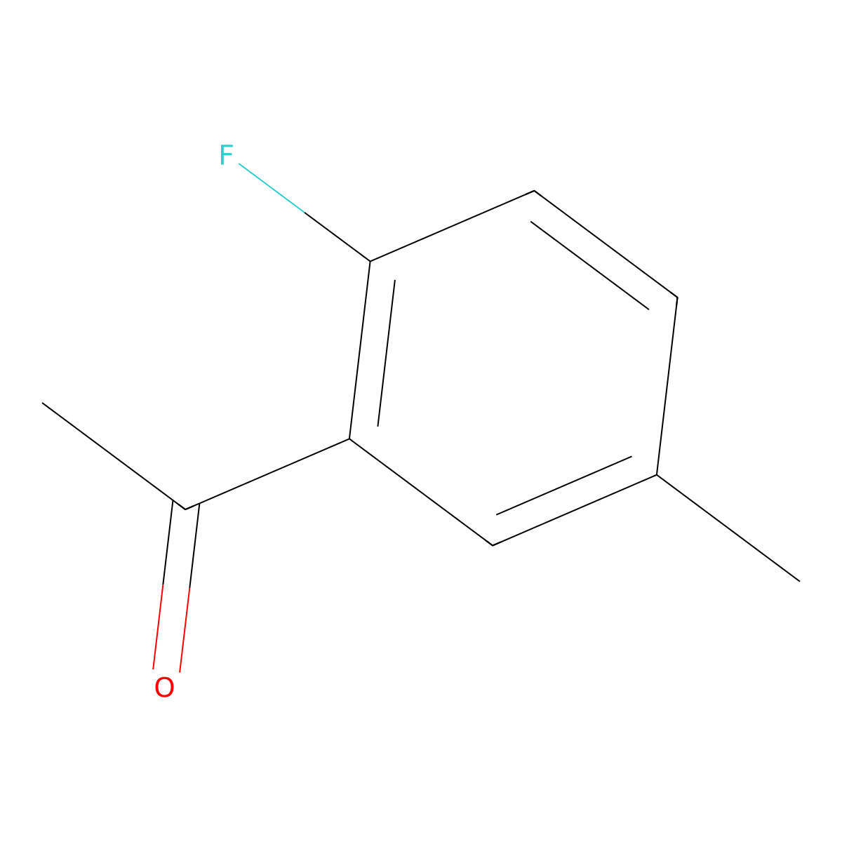 1-(2-Fluoro-5-methylphenyl)ethan-1-one molecular structure, CAS 446-07-1