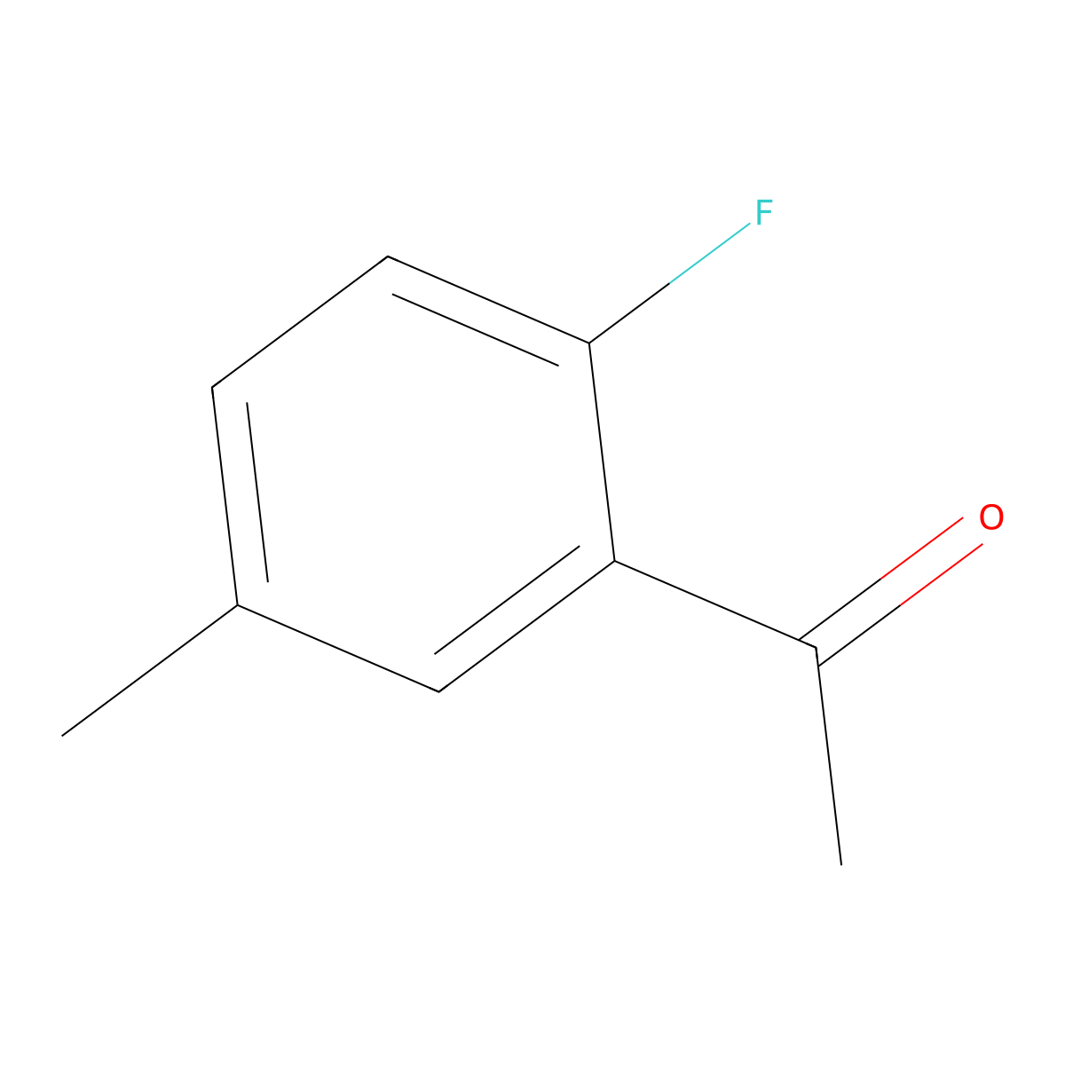 1-(2-Fluoro-5-methylphenyl)ethan-1-one molecular structure, CAS 446-07-1