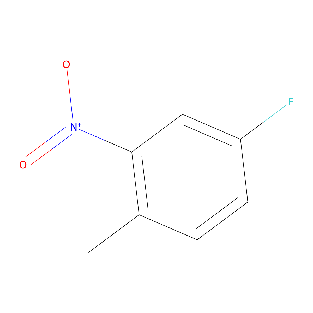 4-Fluoro-2-nitrotoluene molecular structure, CAS 446-10-6