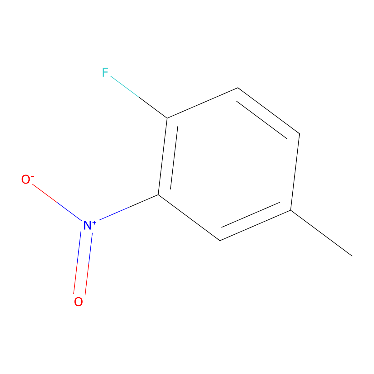 4-Fluoro-3-nitrotoluene molecular structure, CAS 446-11-7