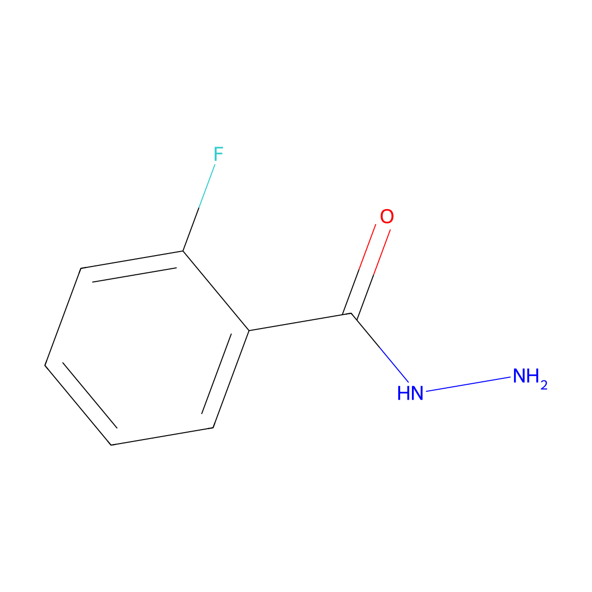 2-Fluorobenzhydrazide molecular structure, CAS 446-24-2
