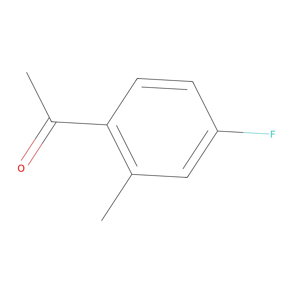 1-(4-Fluoro-2-methylphenyl)ethan-1-one molecular structure, CAS 446-29-7