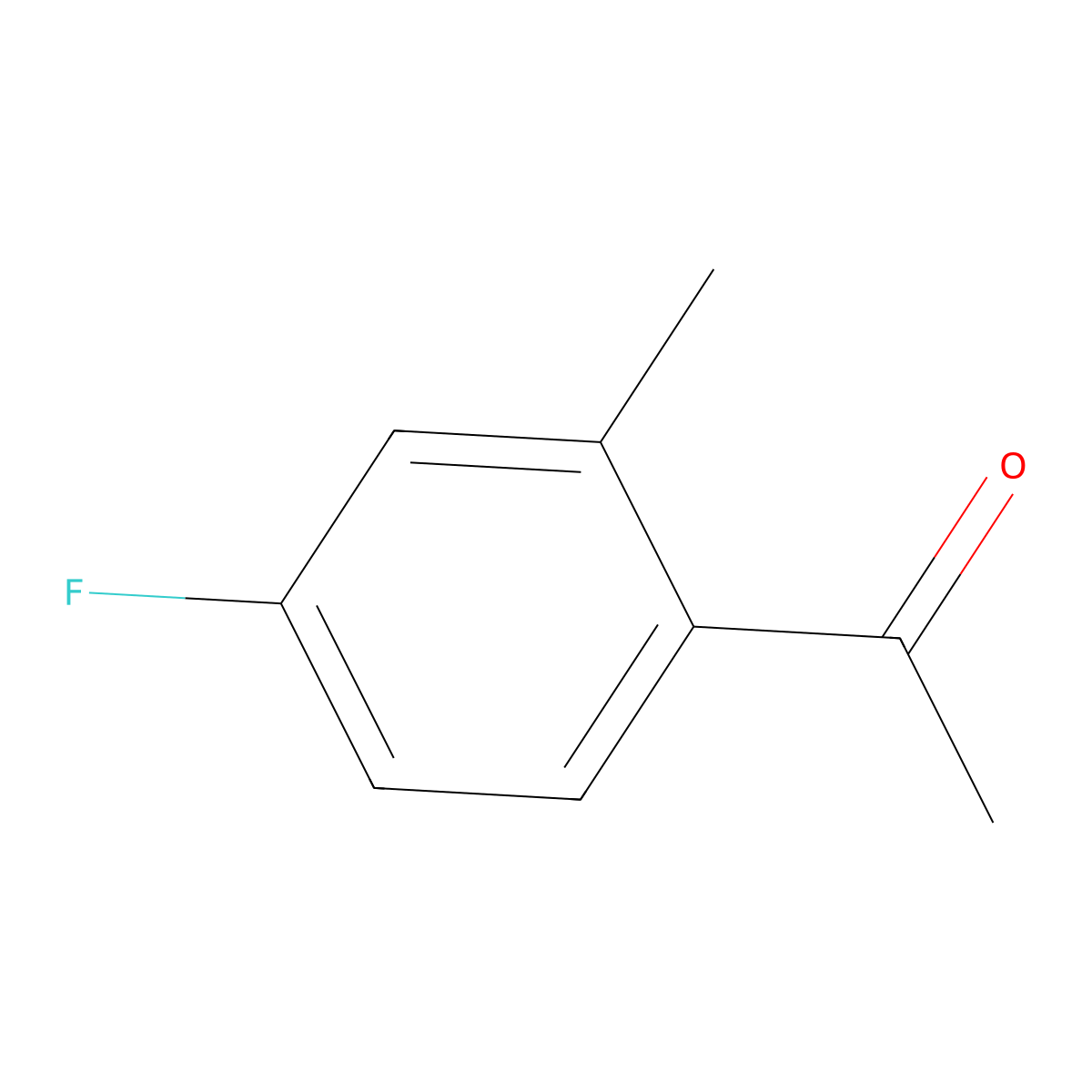 1-(4-Fluoro-2-methylphenyl)ethan-1-one molecular structure, CAS 446-29-7