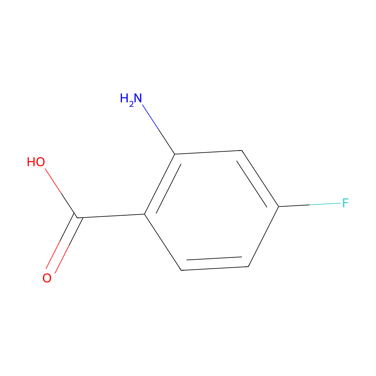 4-Fluoroanthranilic acid molecular structure, CAS 446-32-2