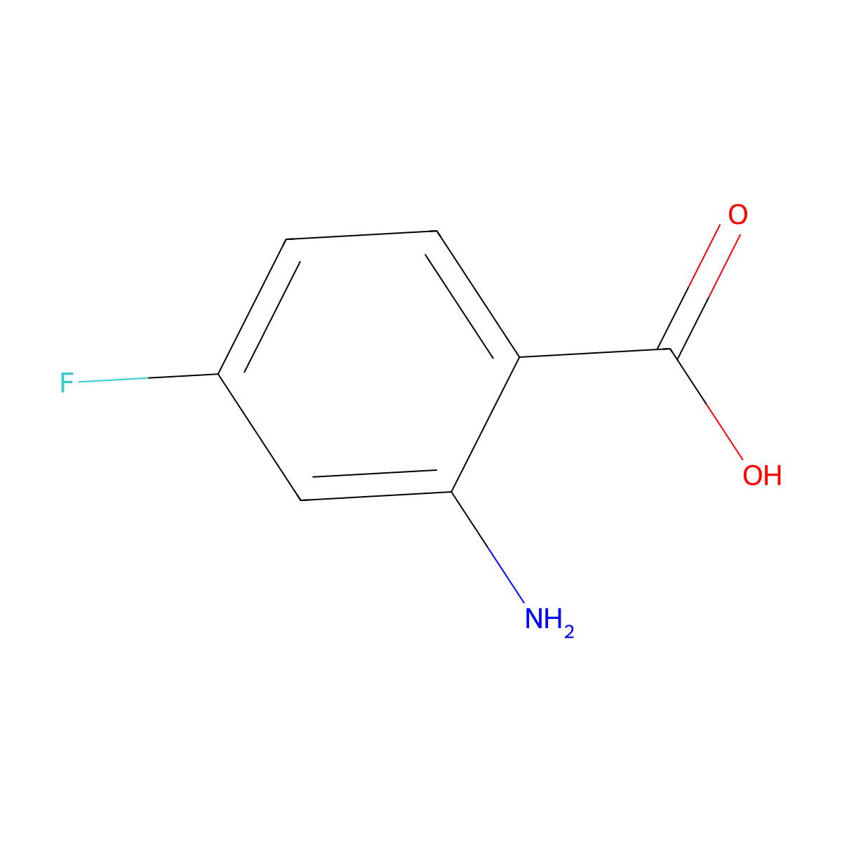 4-Fluoroanthranilic acid molecular structure, CAS 446-32-2