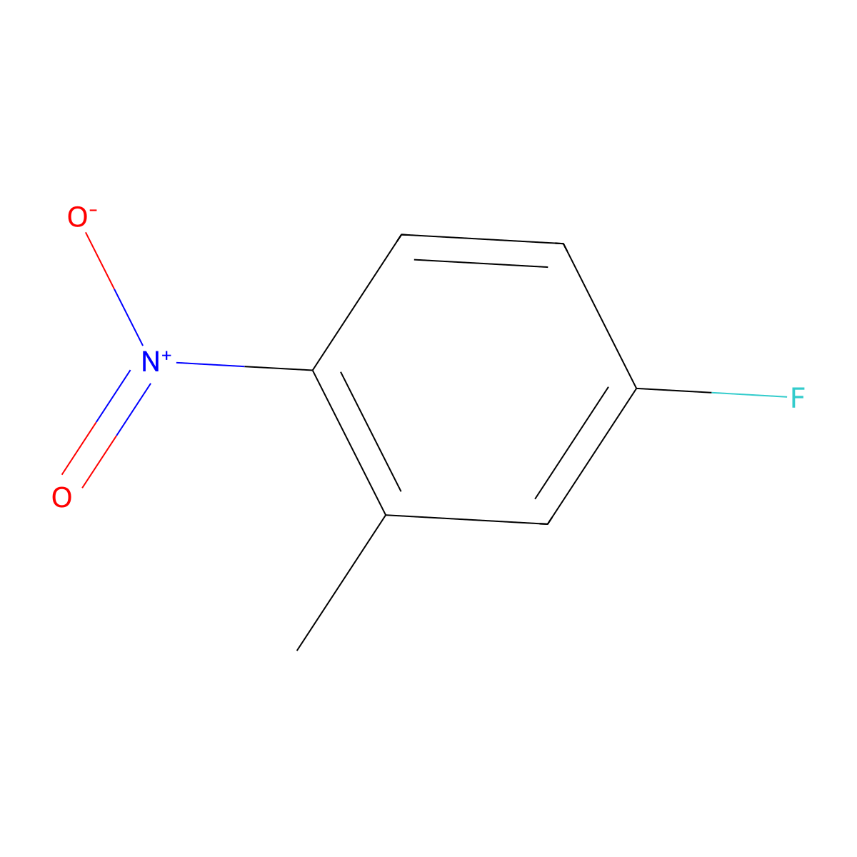 5-Fluoro-2-nitrotoluene molecular structure, CAS 446-33-3