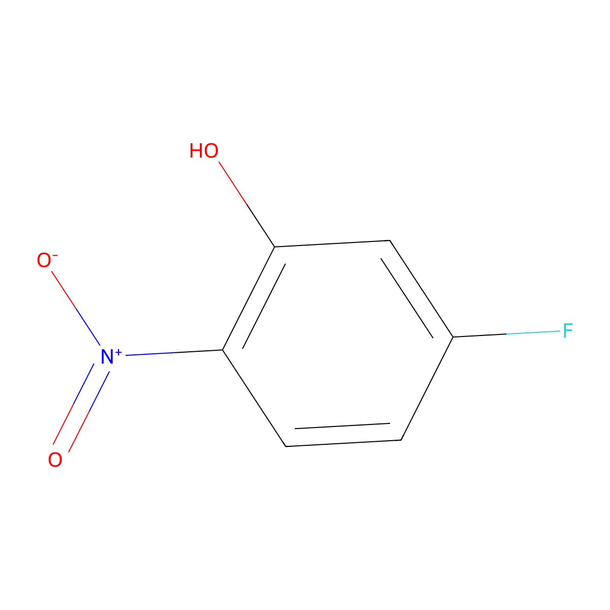 5-Fluoro-2-nitrophenol molecular structure, CAS 446-36-6