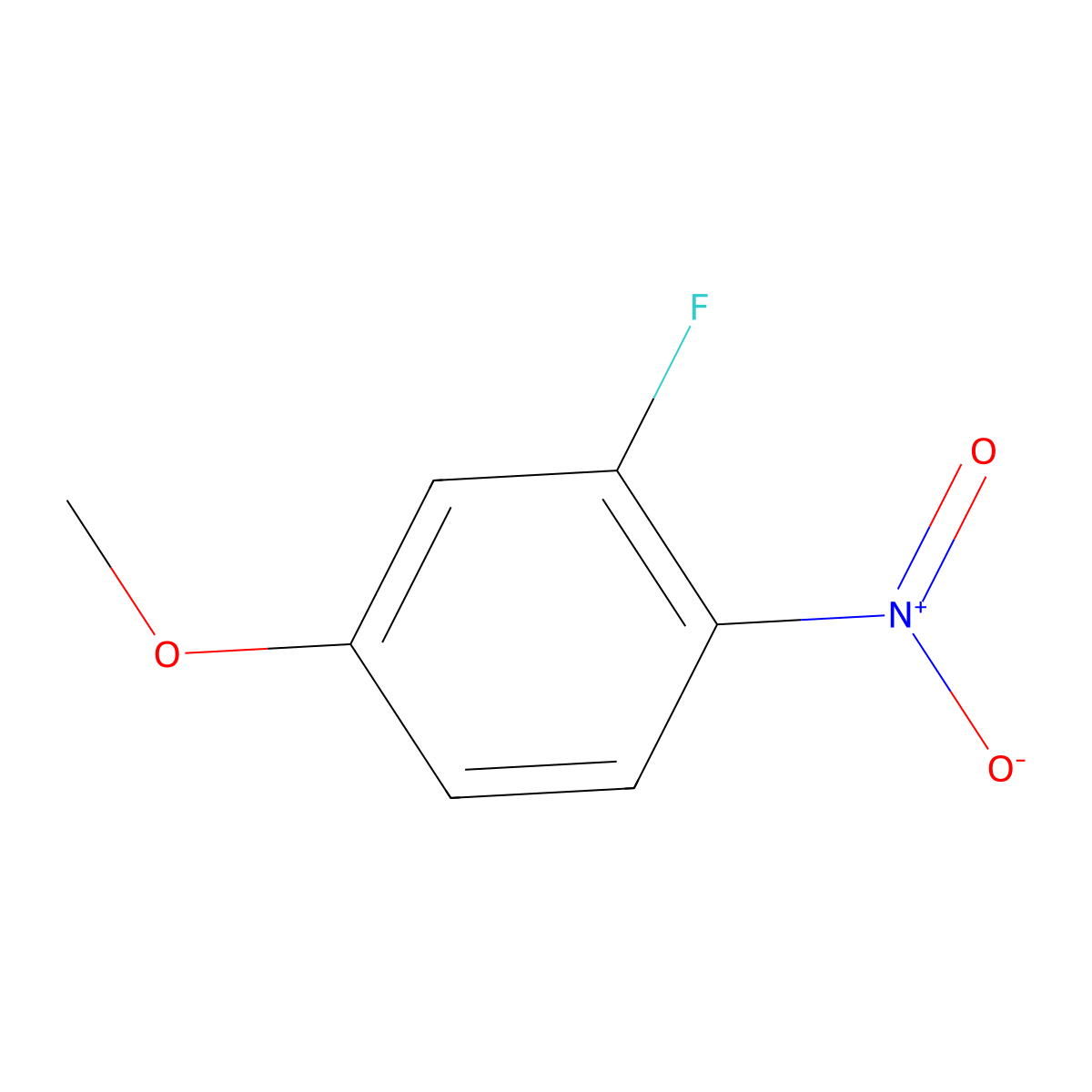 3-Fluoro-4-nitroanisole molecular structure, CAS 446-38-8