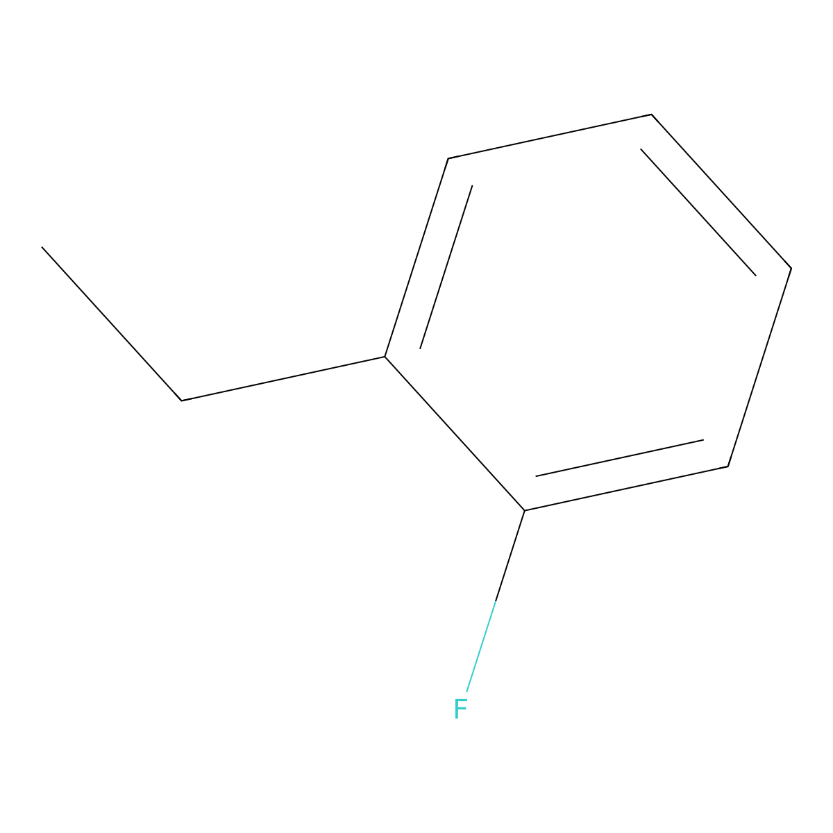 1-Ethyl-2-fluorobenzene molecular structure, CAS 446-49-1