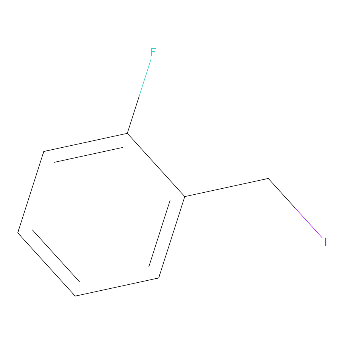 1-Fluoro-2-(iodomethyl)benzene molecular structure, CAS 446-50-4