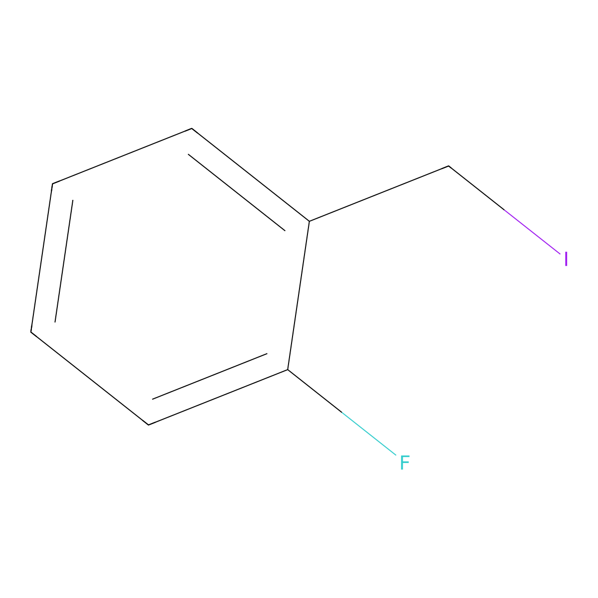 1-Fluoro-2-(iodomethyl)benzene molecular structure, CAS 446-50-4
