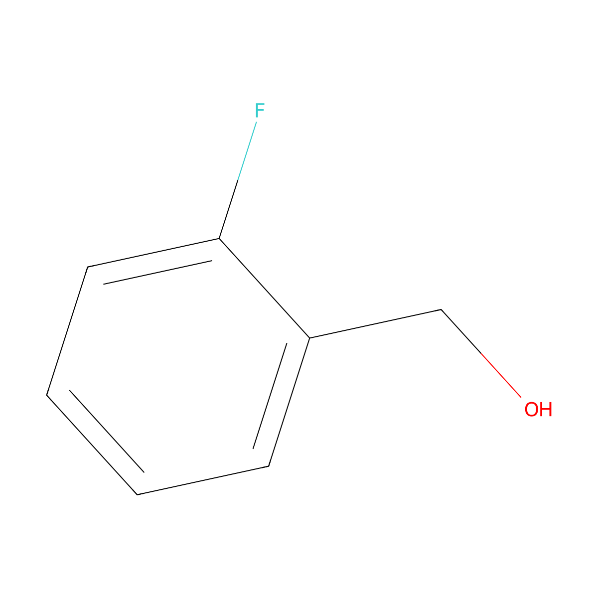 2-Fluorobenzylic alcohol molecular structure, CAS 446-51-5