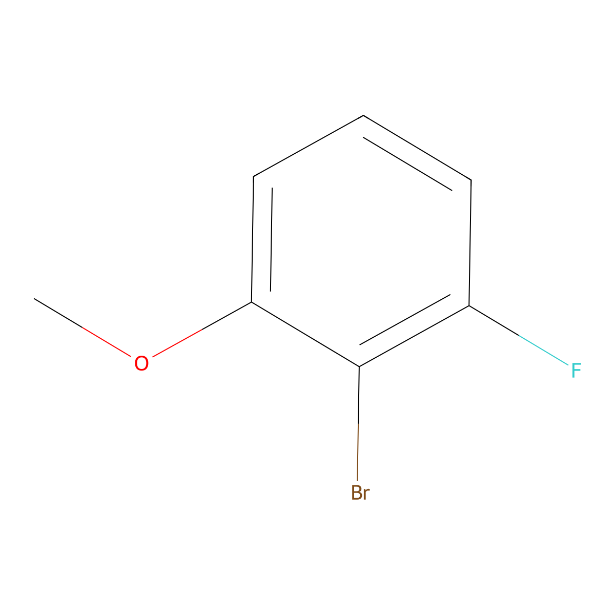 2-Bromo-3-fluoroanisole molecular structure, CAS 446-59-3
