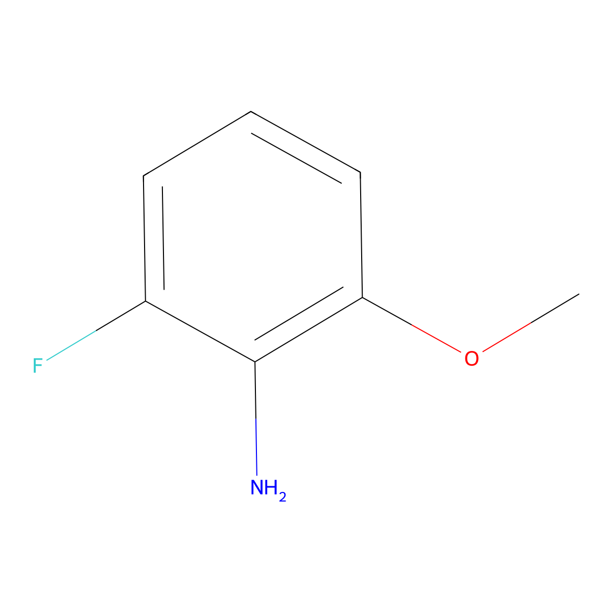 2-Fluoro-6-methoxyaniline molecular structure, CAS 446-61-7