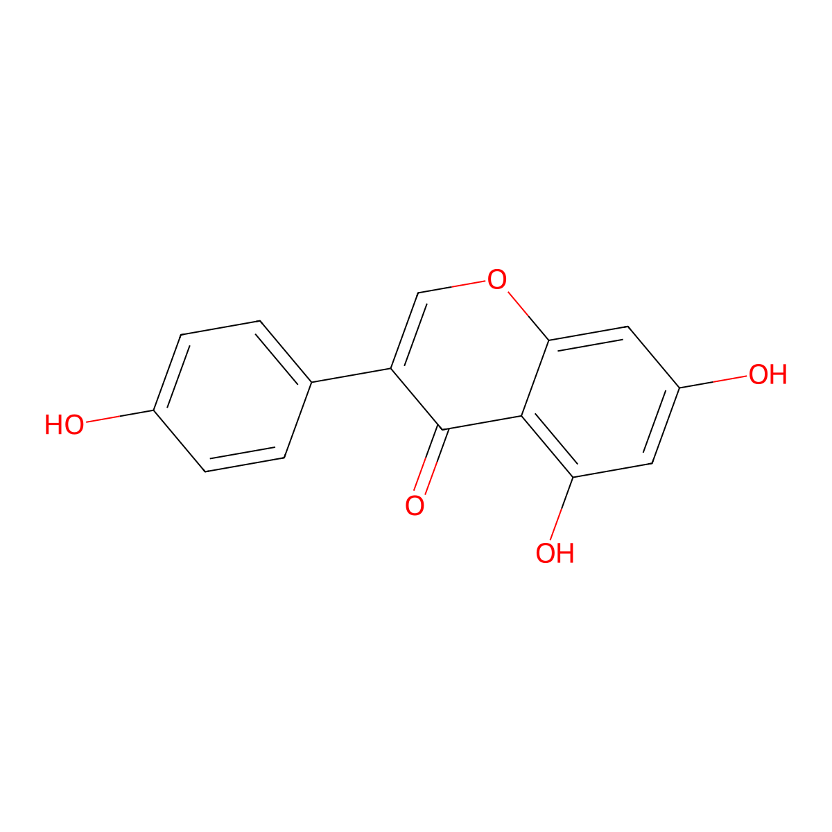Genistein molecular structure, CAS 446-72-0
