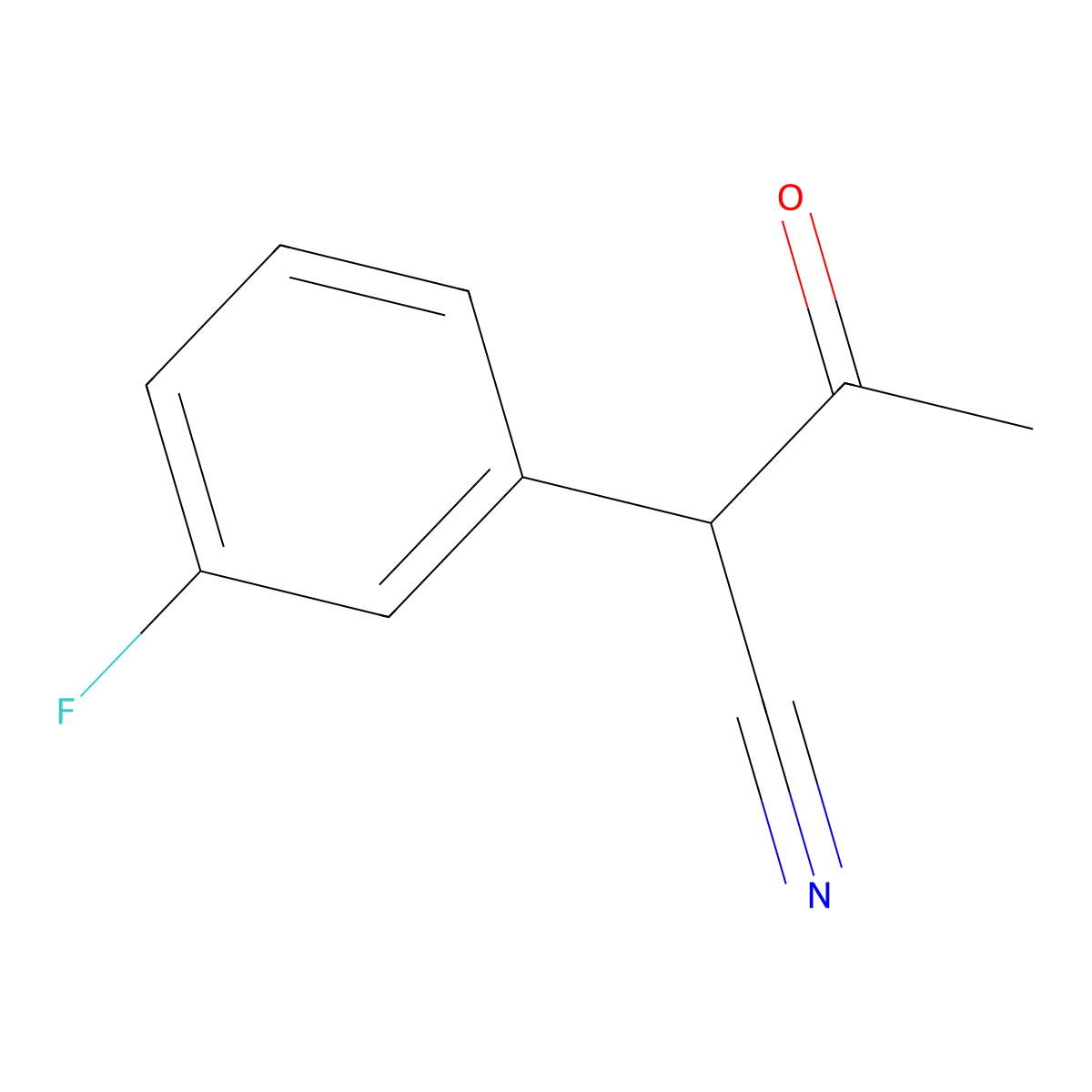 2-(3-Fluorophenyl)-3-oxobutanenitrile molecular structure, CAS 446-74-2