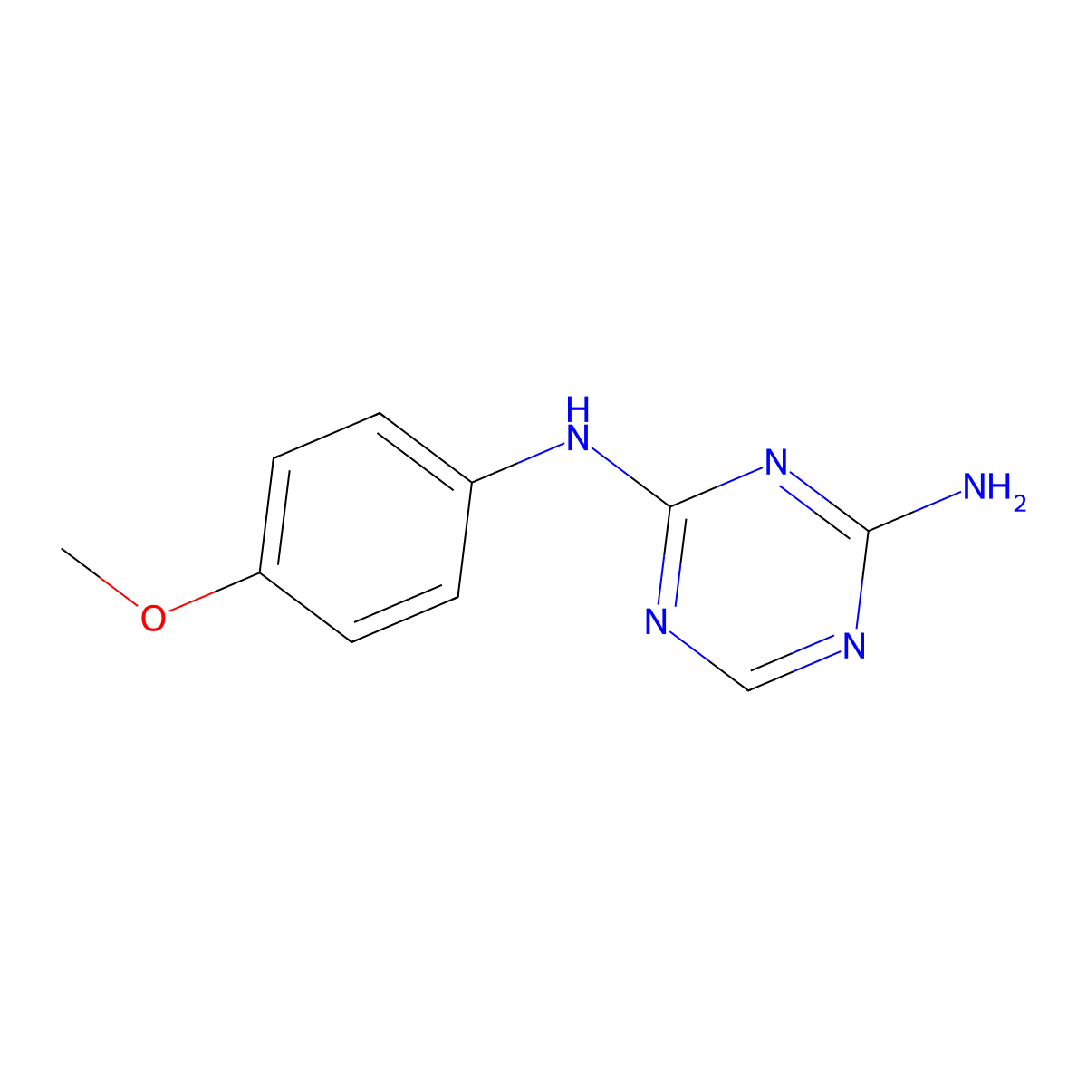 N2-(4-methoxyphenyl)-1,3,5-triazine-2,4-diamine molecular structure, CAS 4460-15-5