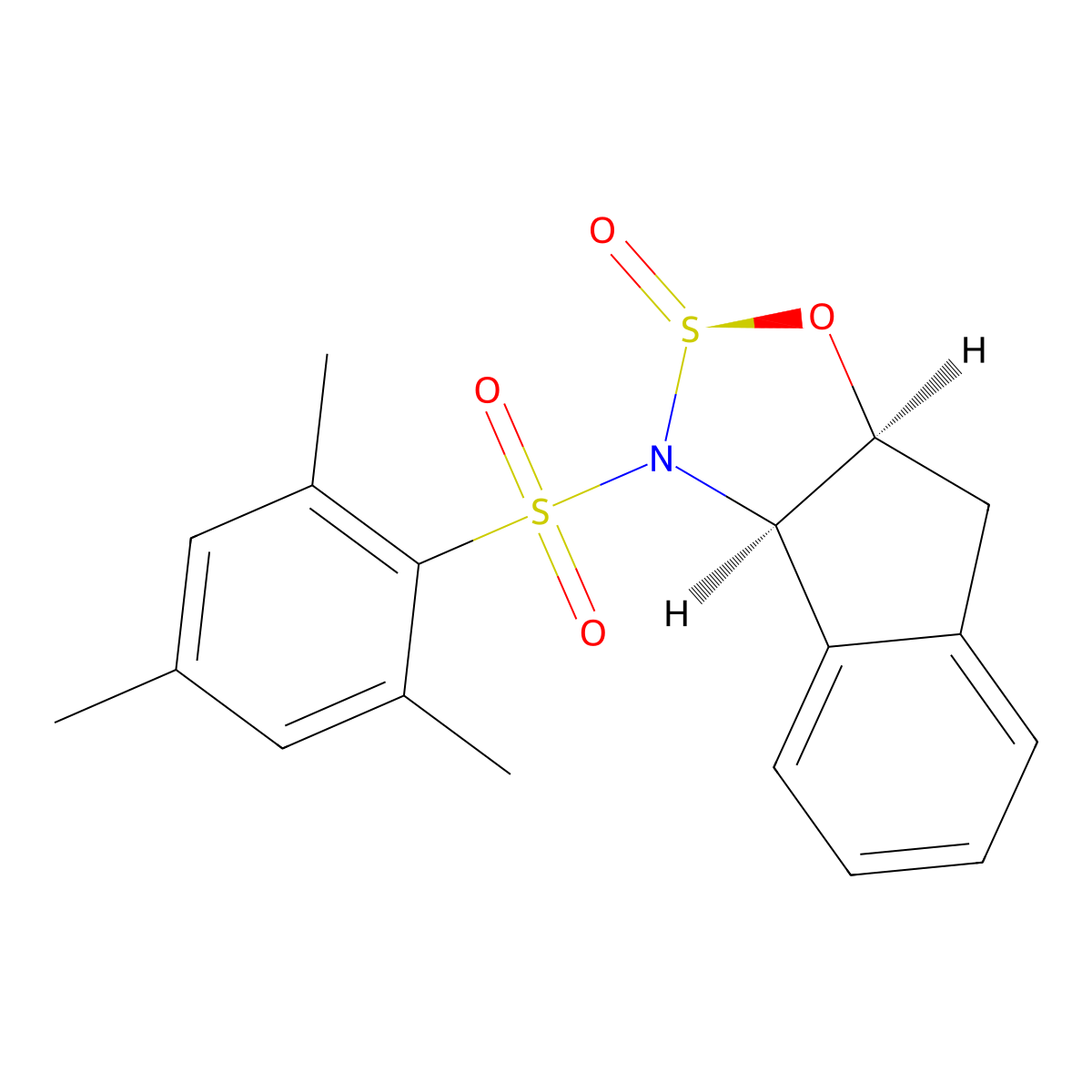 (2S,3AR,8AS)-3-(Mesitylsulfonyl)-3,3A,8,8A-tetrahydroindeno[1,2-D][1,2,3]oxathiazole 2-oxide molecular structure, CAS 446021-62-1
