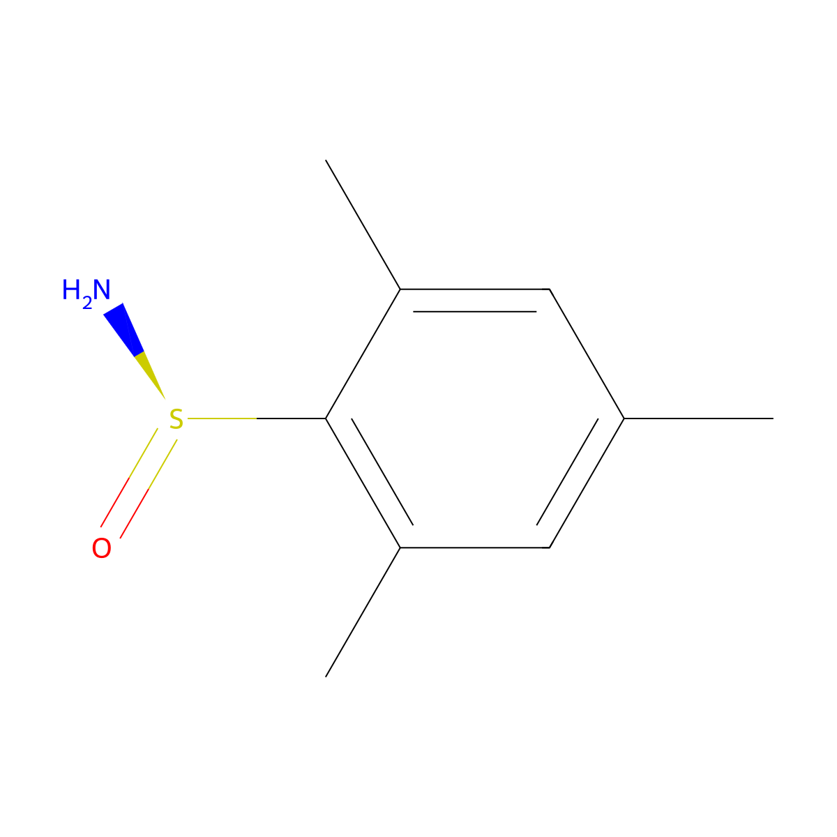 (R)-2,4,6-Trimethylbenzenesulfinamide molecular structure, CAS 446021-73-4