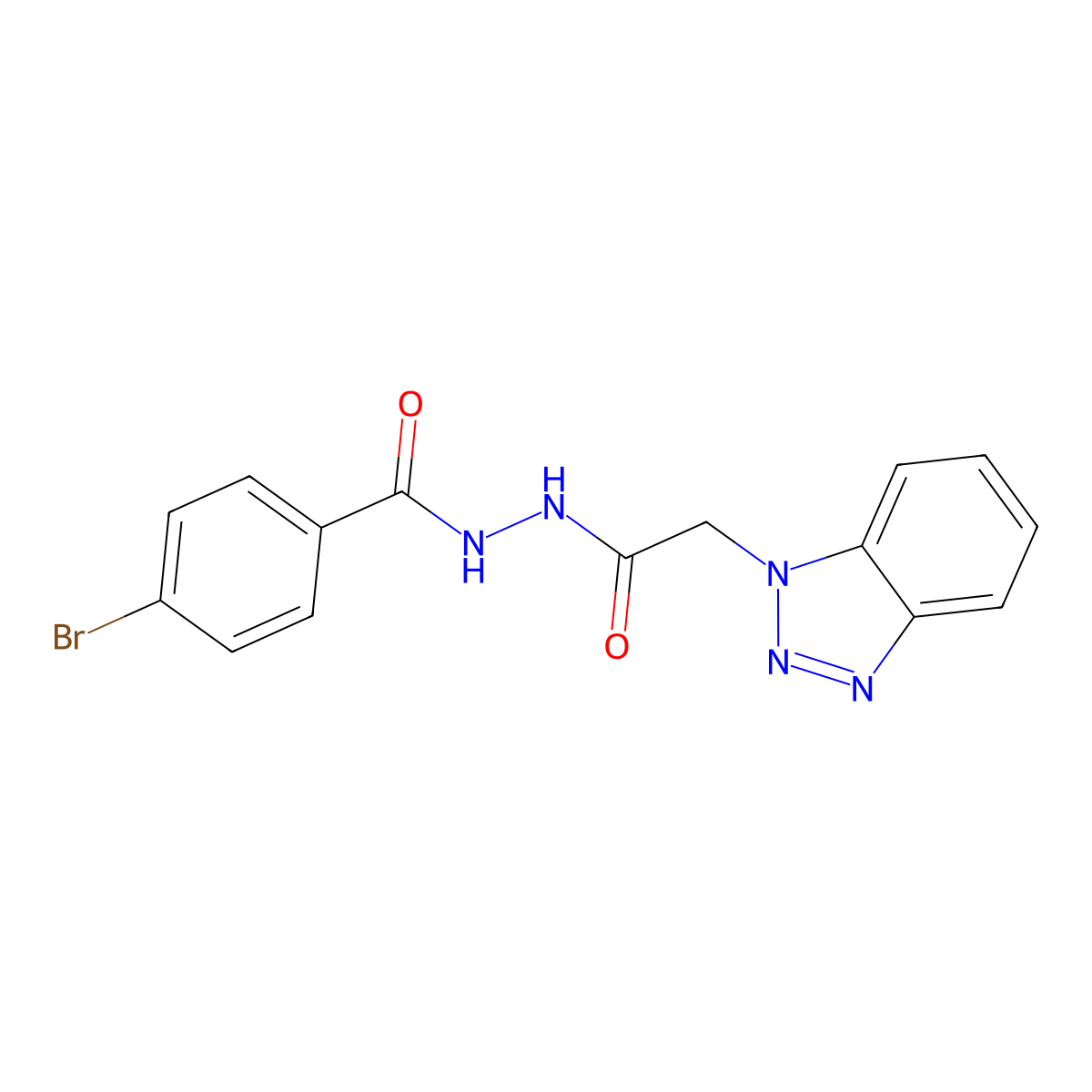 N'-[2-(1H-1,2,3-Benzotriazol-1-yl)acetyl]-4-bromobenzohydrazide molecular structure, CAS 446021-87-0