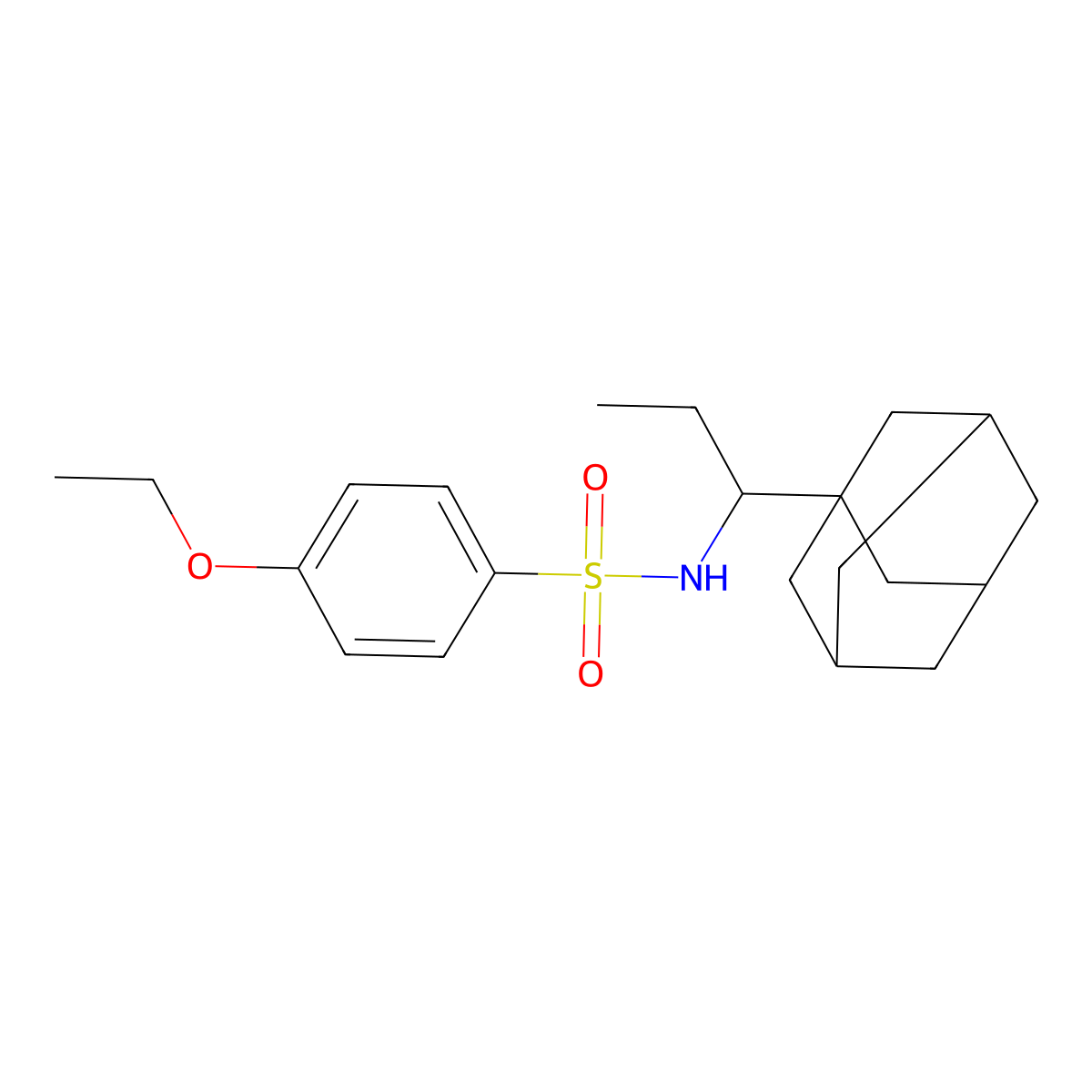 N-[1-(1-Adamantyl)propyl]-4-ethoxybenzenesulfonamide molecular structure, CAS 446028-27-9