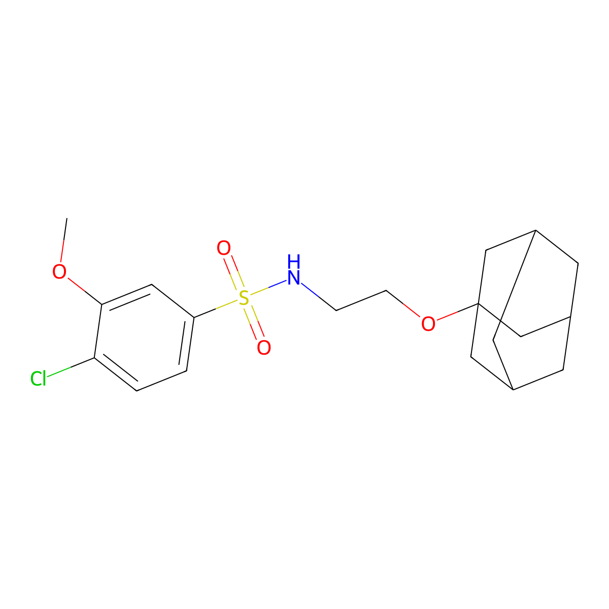 N-[2-(1-adamantyloxy)ethyl]-4-chloro-3-methoxybenzenesulfonamide molecular structure, CAS 446028-83-7