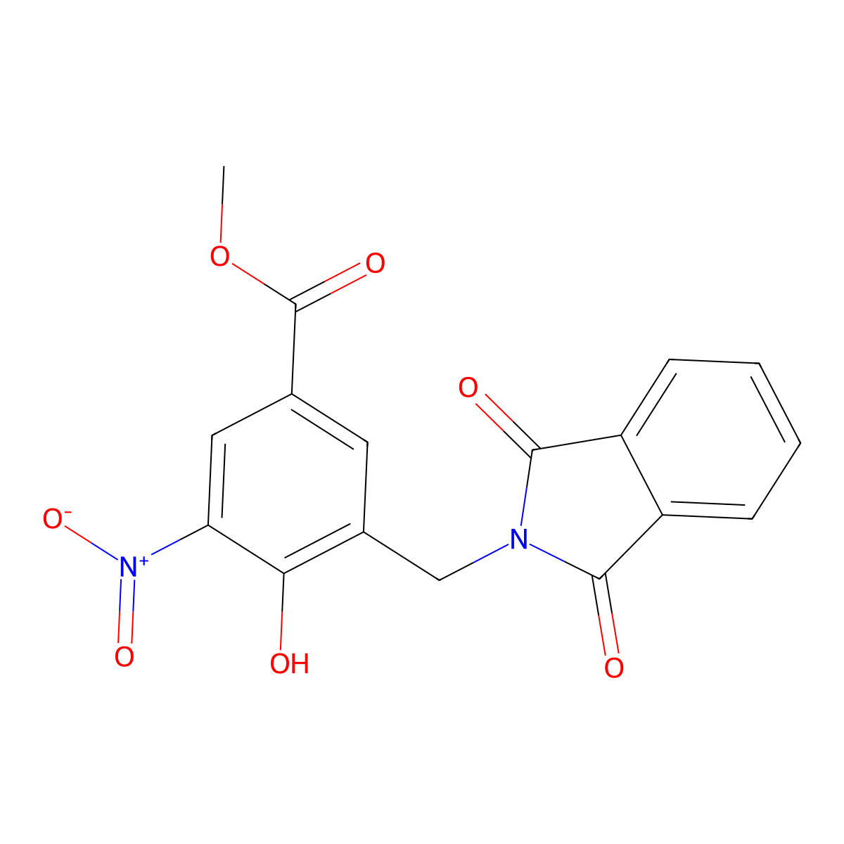 methyl 3-[(1,3-dioxo-1,3-dihydro-2H-isoindol-2-yl)methyl]-4-hydroxy-5-nitrobenzoate molecular structure, CAS 446029-83-0