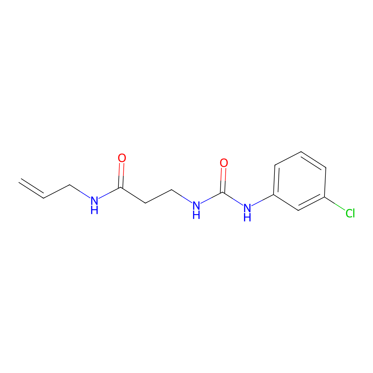 N-allyl-3-{[(3-chloroanilino)carbonyl]amino}propanamide molecular structure, CAS 446029-87-4