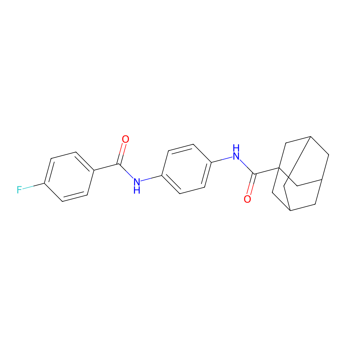 N-[4-[(4-fluorobenzoyl)amino]phenyl]adamantane-1-carboxamide molecular structure, CAS 446029-89-6