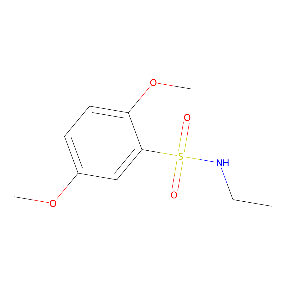 N-ethyl-2,5-dimethoxybenzenesulfonamide molecular structure, CAS 446029-94-3