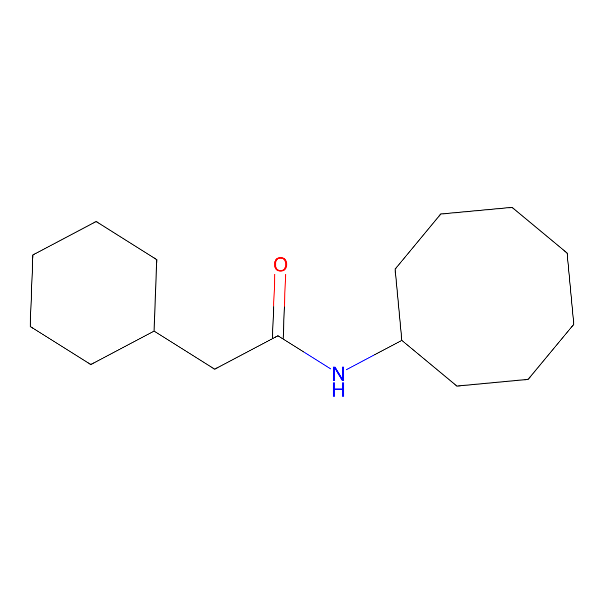 2-cyclohexyl-N-cyclooctylacetamide molecular structure, CAS 446039-07-2