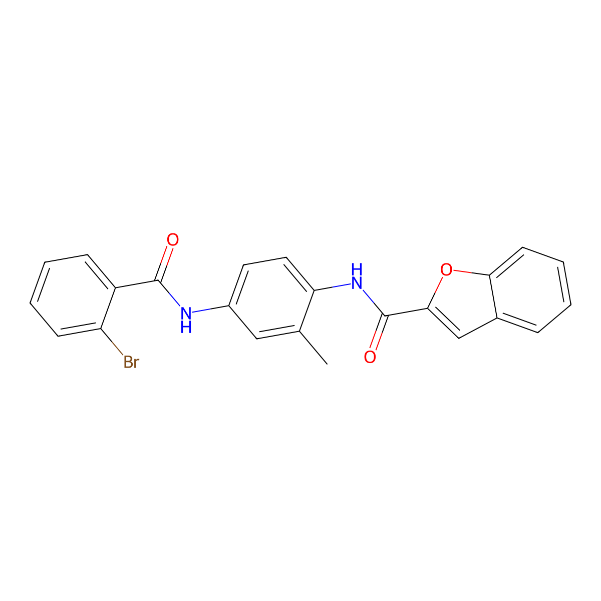 N-[4-[(2-bromobenzoyl)amino]-2-methylphenyl]-1-benzofuran-2-carboxamide molecular structure, CAS 446039-92-5