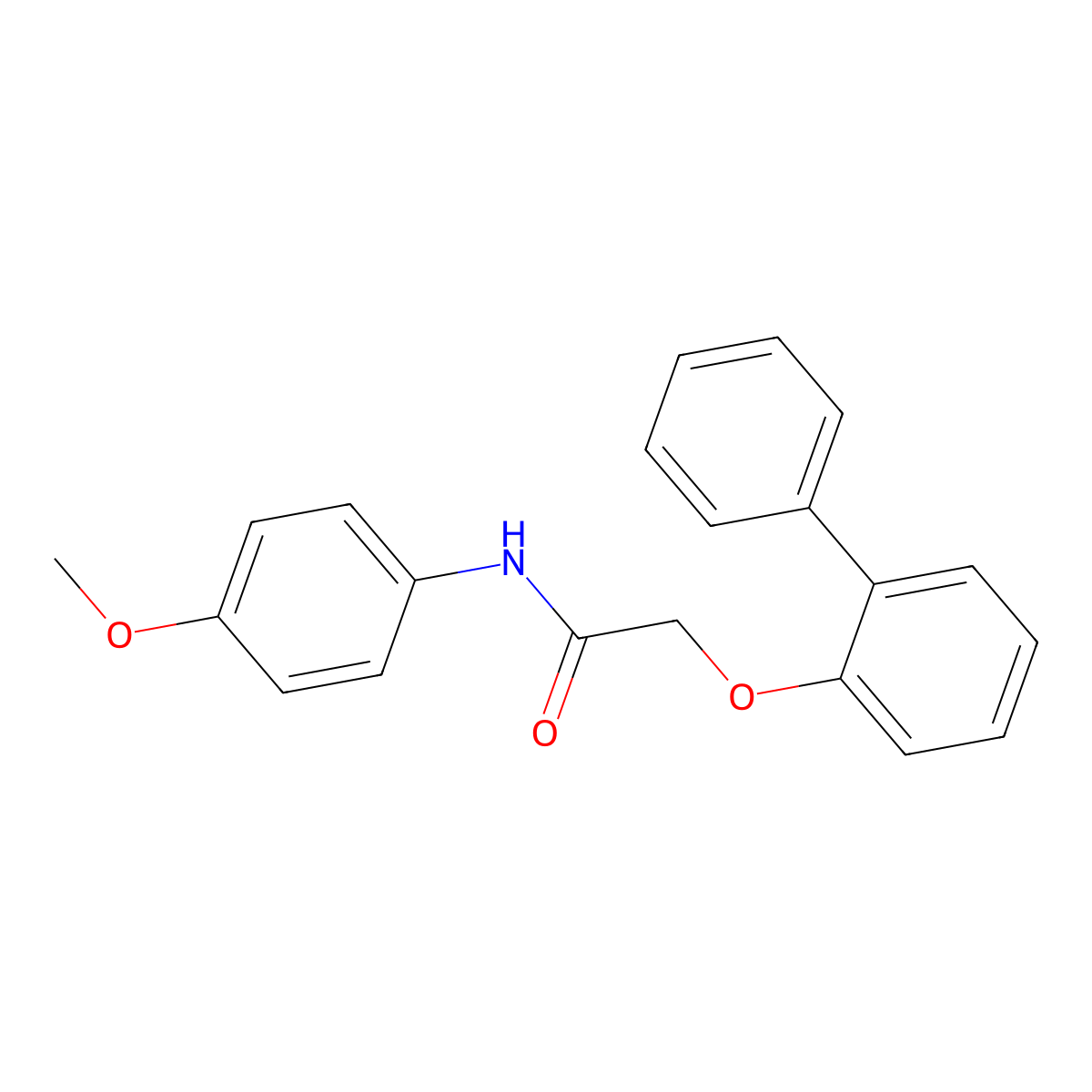 N-(4-methoxyphenyl)-2-(2-phenylphenoxy)acetamide molecular structure, CAS 446040-11-5