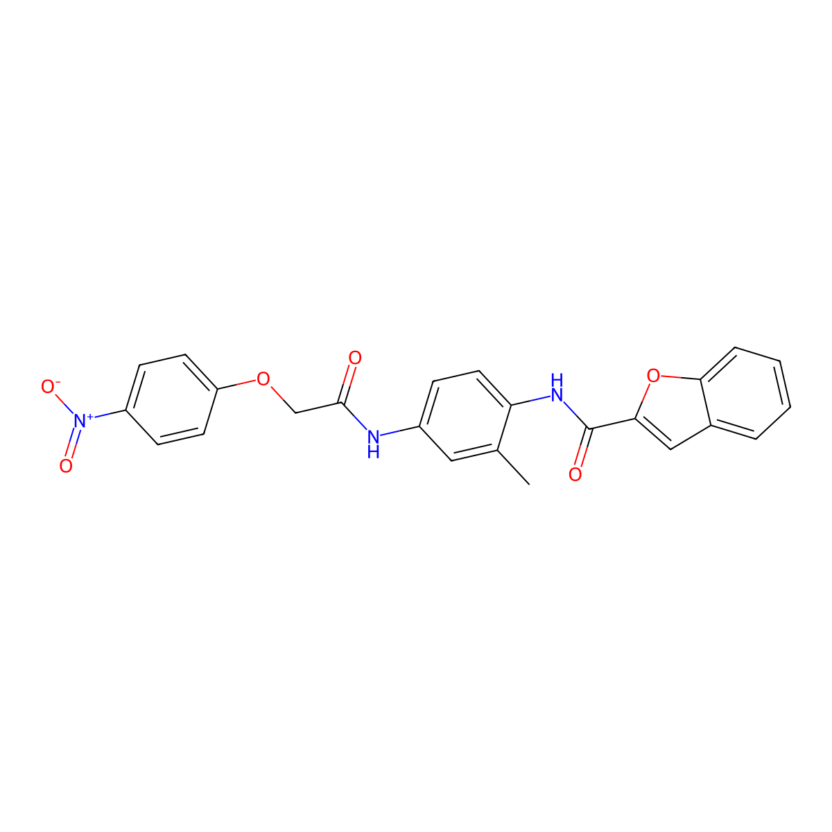 N-(2-methyl-4-{[(4-nitrophenoxy)acetyl]amino}phenyl)-1-benzofuran-2-carboxamide molecular structure, CAS 446041-28-7