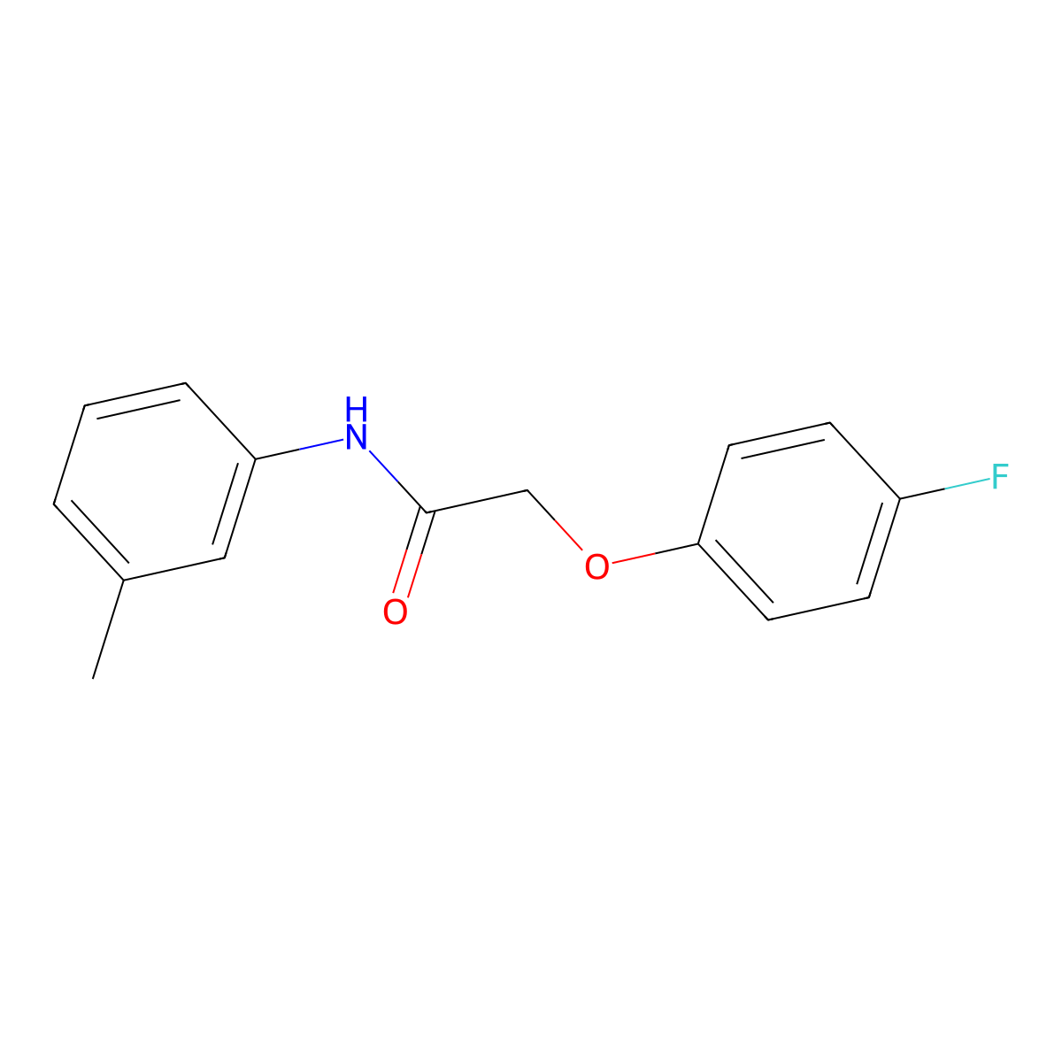 2-(4-Fluorophenoxy)-N-(3-methylphenyl)acetamide molecular structure, CAS 446043-43-2