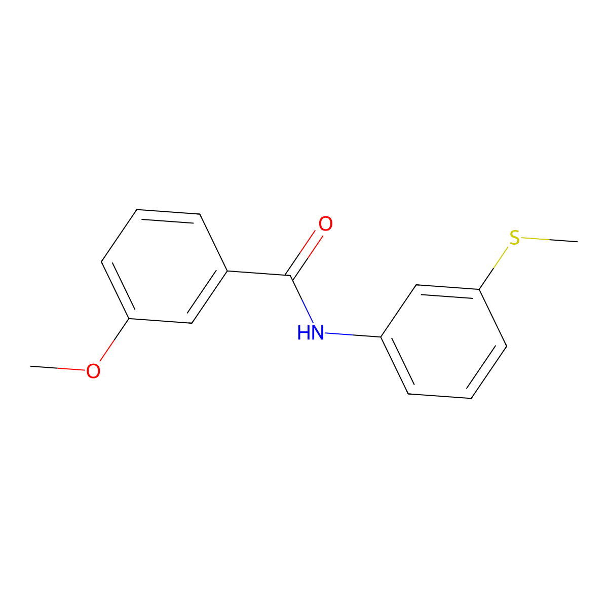 3-methoxy-N-(3-methylsulfanylphenyl)benzamide molecular structure, CAS 446048-66-4