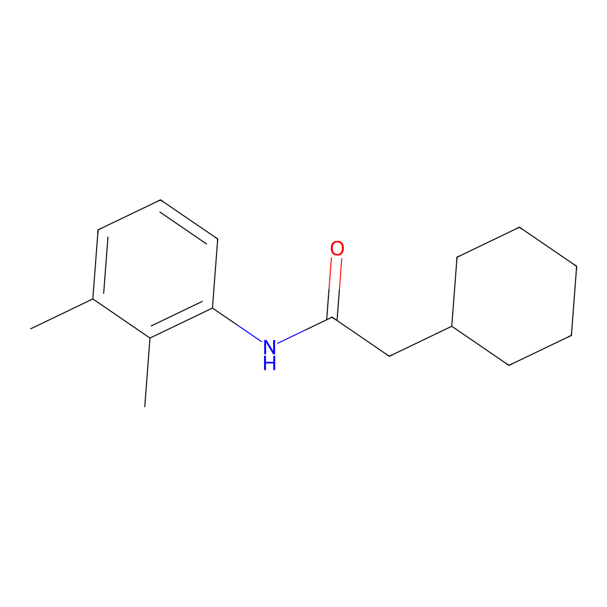 2-cyclohexyl-N-(2,3-dimethylphenyl)acetamide molecular structure, CAS 446049-20-3