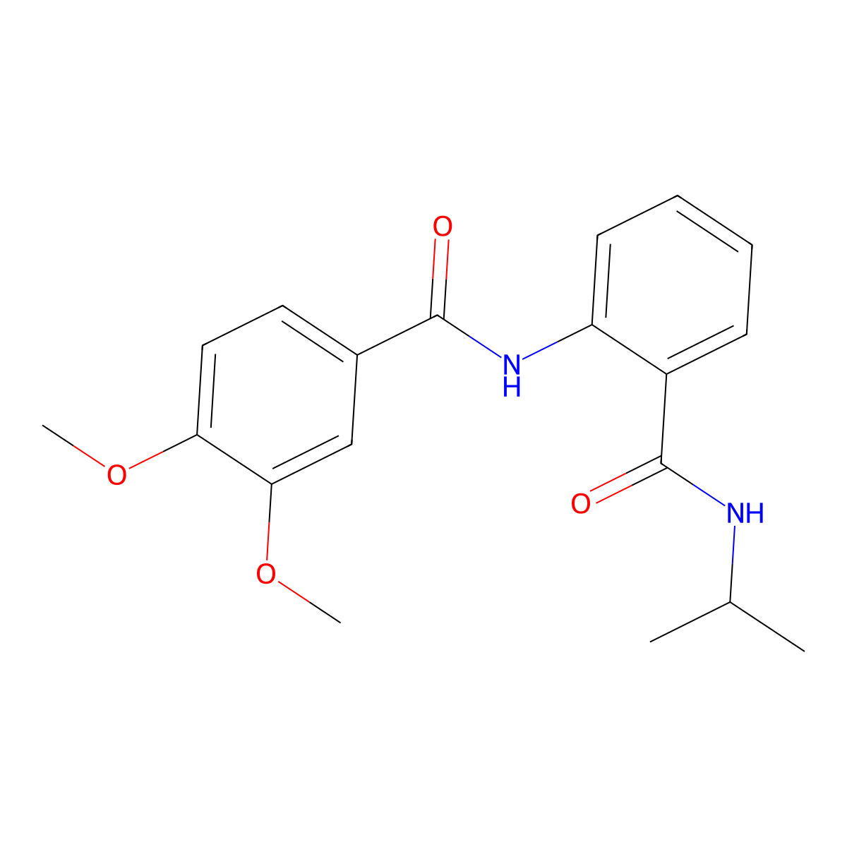3,4-dimethoxy-N-[2-(propan-2-ylcarbamoyl)phenyl]benzamide molecular structure, CAS 446050-72-2
