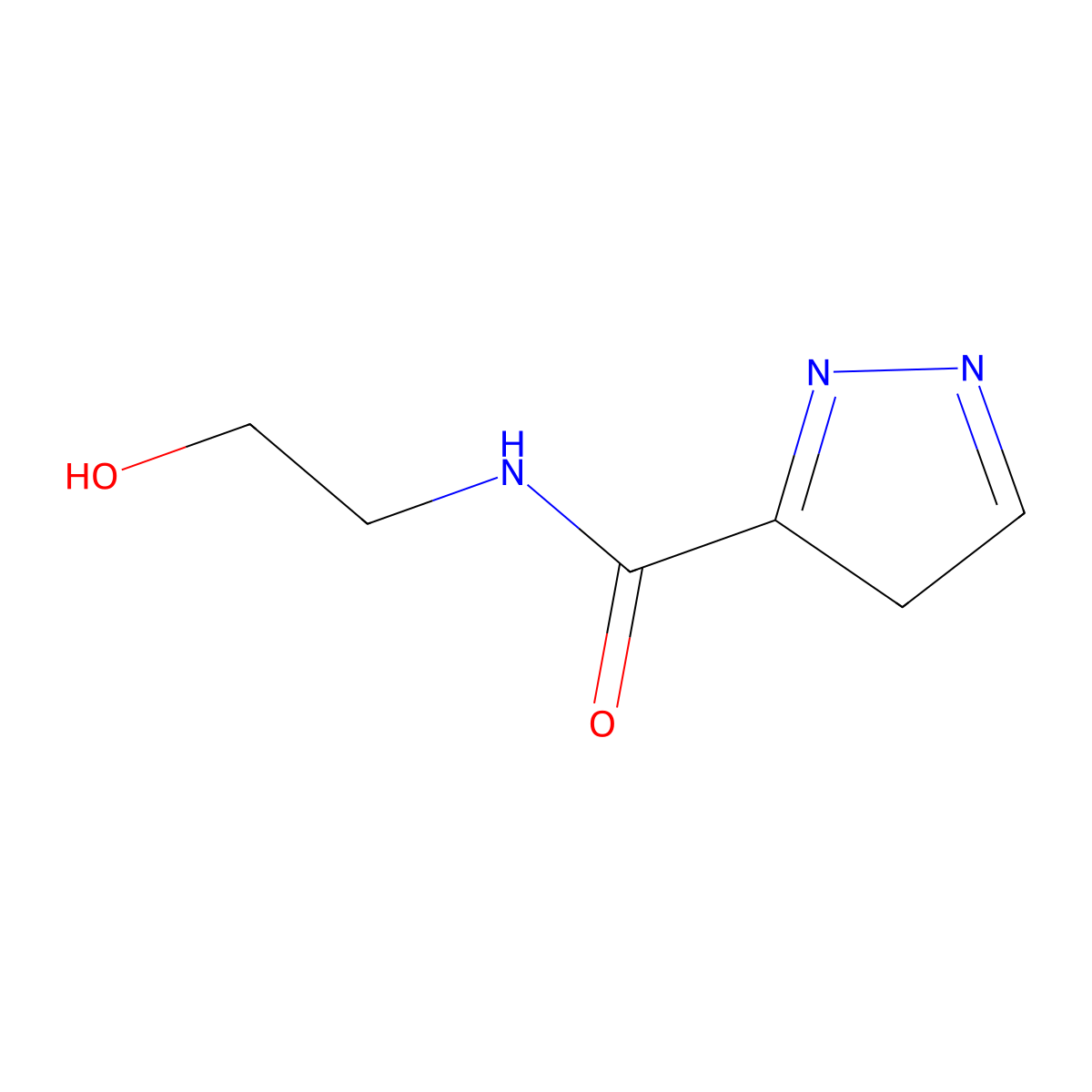 N-(2-hydroxyethyl)-4H-pyrazole-3-carboxamide molecular structure, CAS 446053-75-4