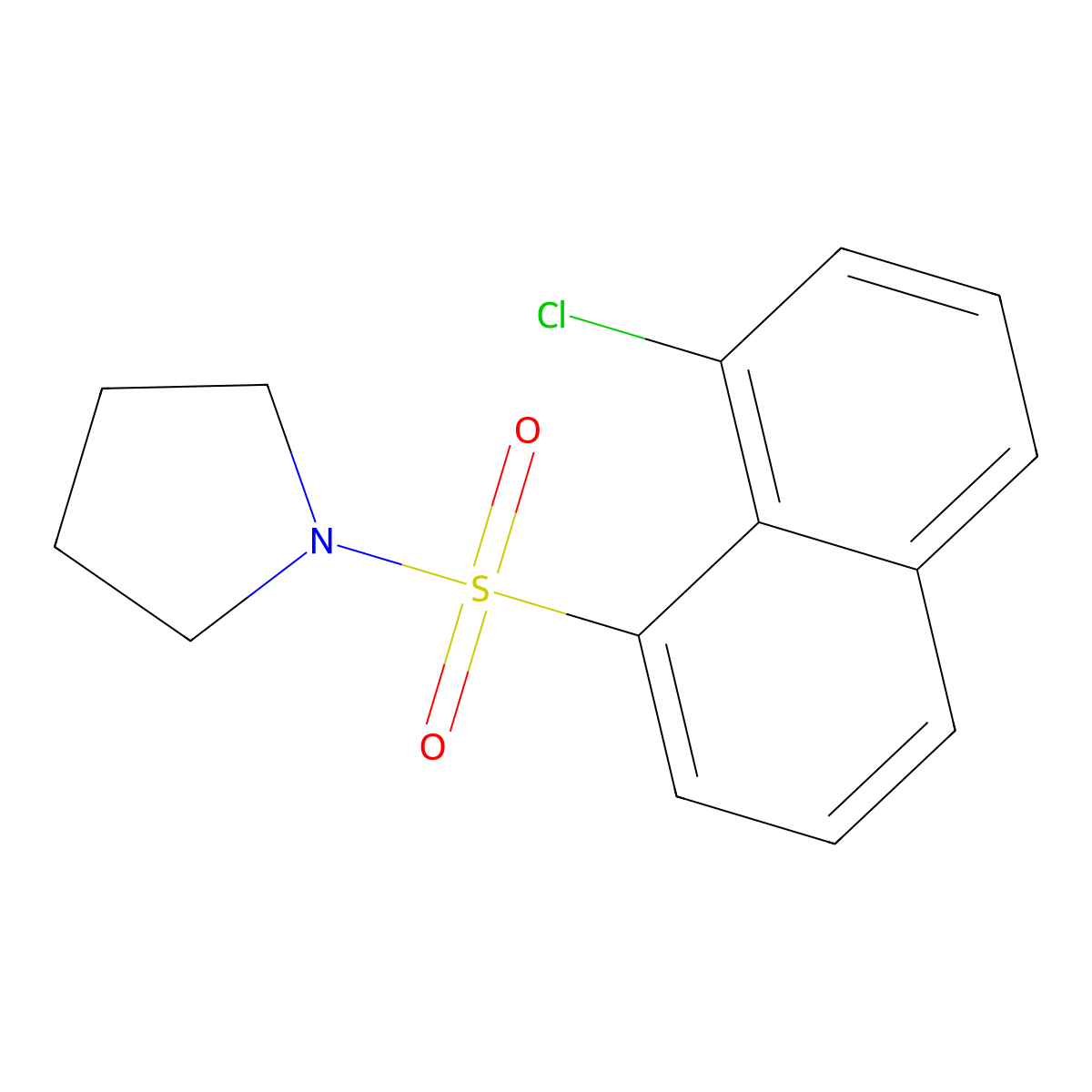 1-[(8-Chloro-1-naphthyl)sulfonyl]pyrrolidine molecular structure, CAS 446054-17-7