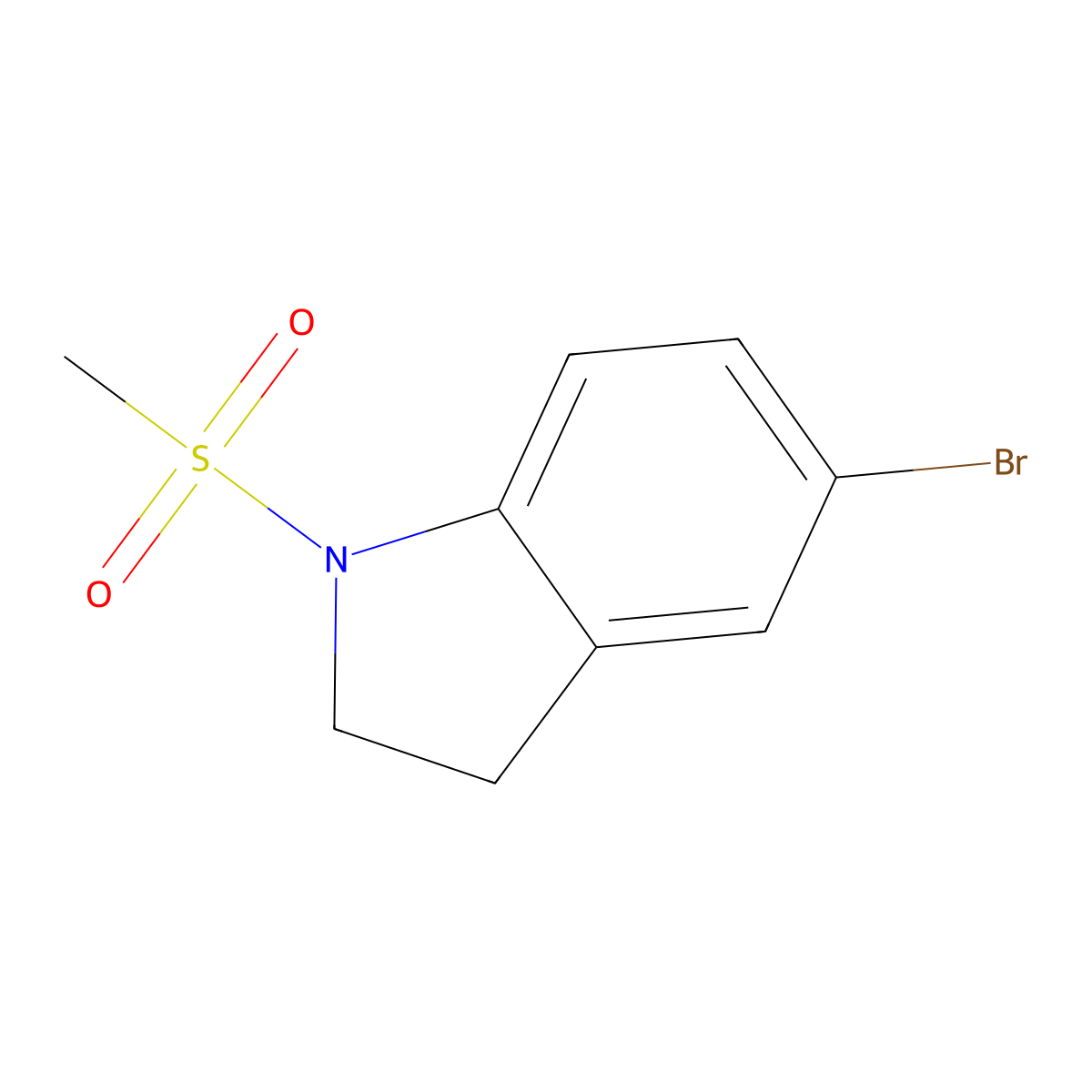 5-Bromo-1-(methylsulfonyl)indoline molecular structure, CAS 446054-18-8