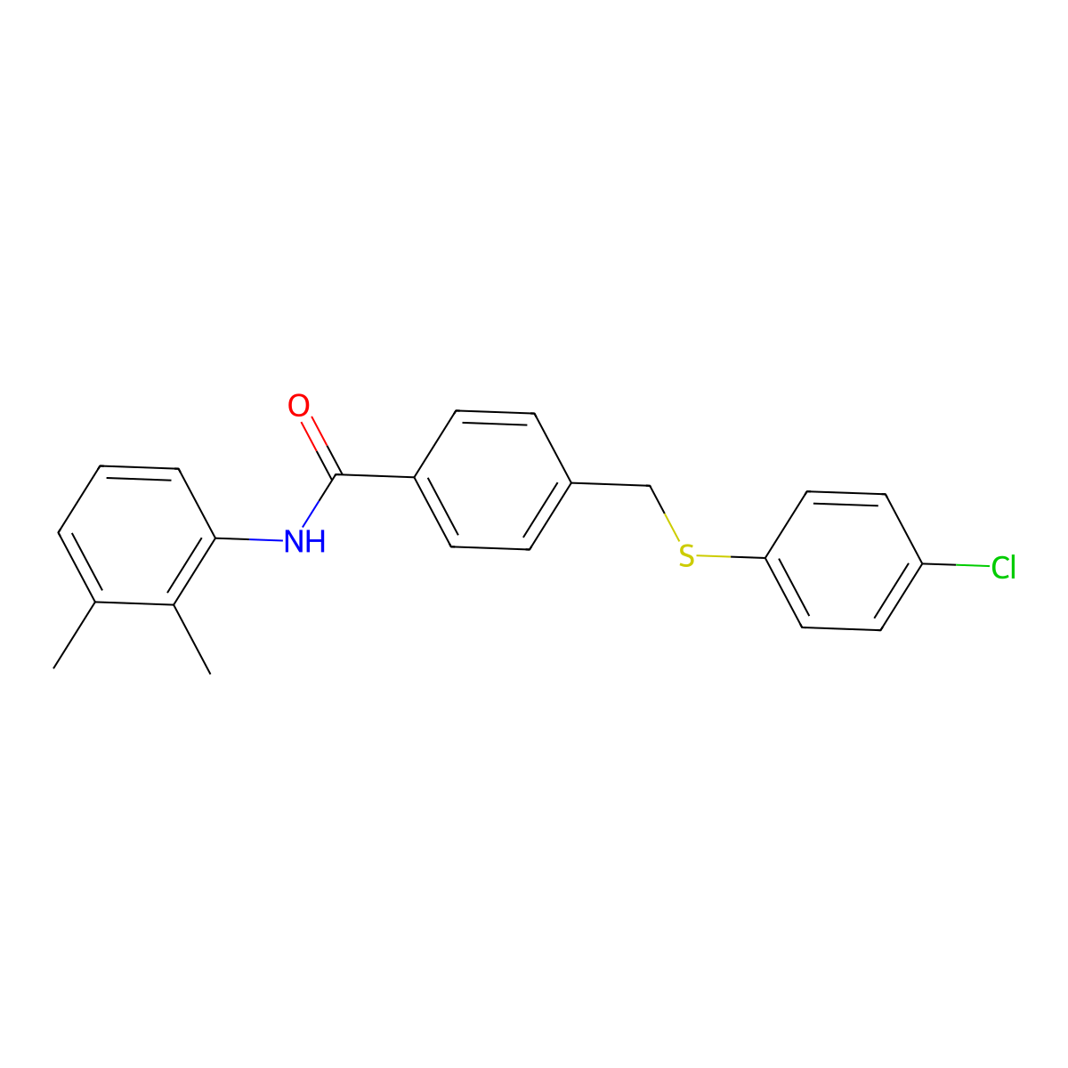 4-[(4-chlorophenyl)sulfanylmethyl]-N-(2,3-dimethylphenyl)benzamide molecular structure, CAS 446058-34-0