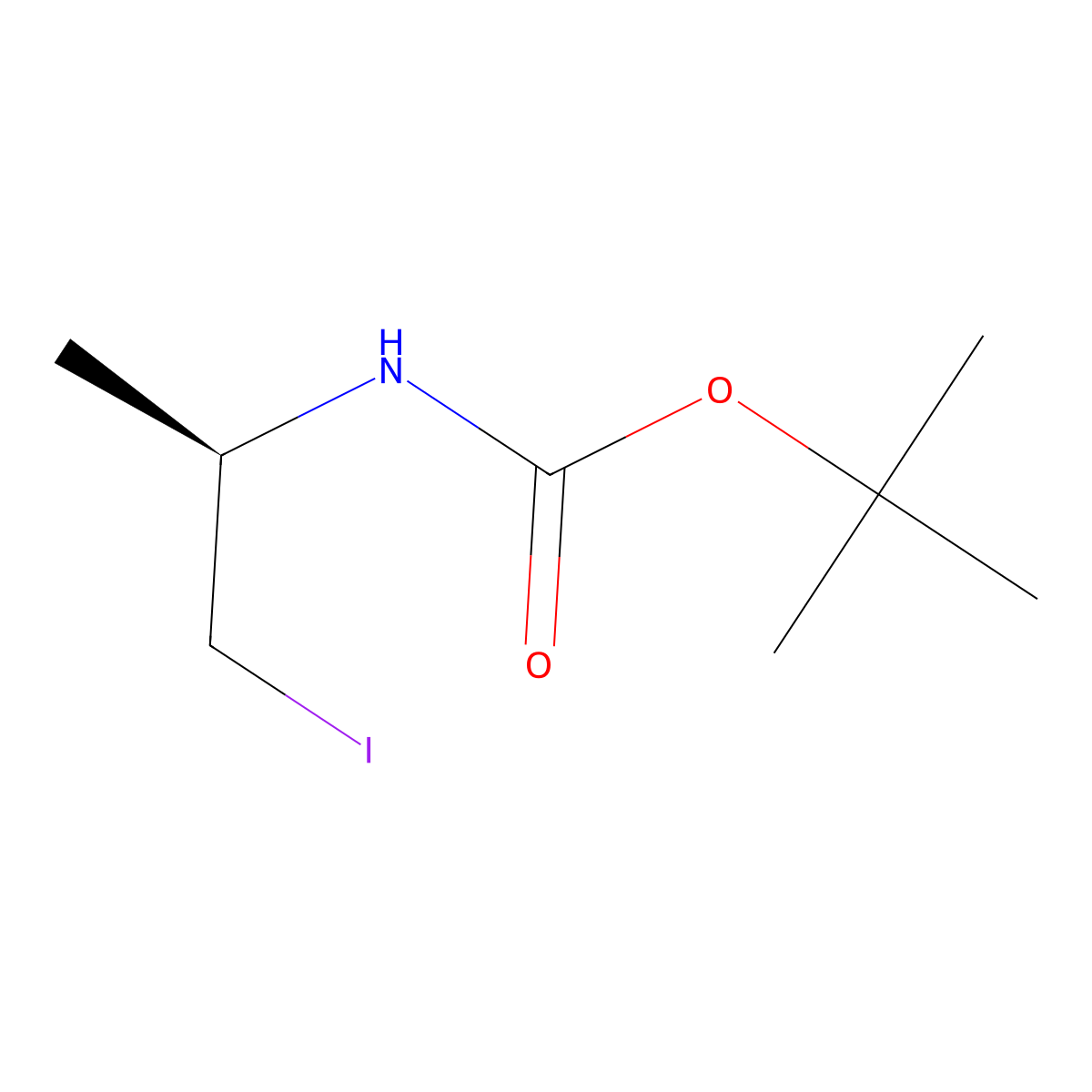 (R)-(2-Iodo-1-methyl-ethyl)-carbamic acid tert-butyl ester, 95% molecular structure, CAS 446060-78-2
